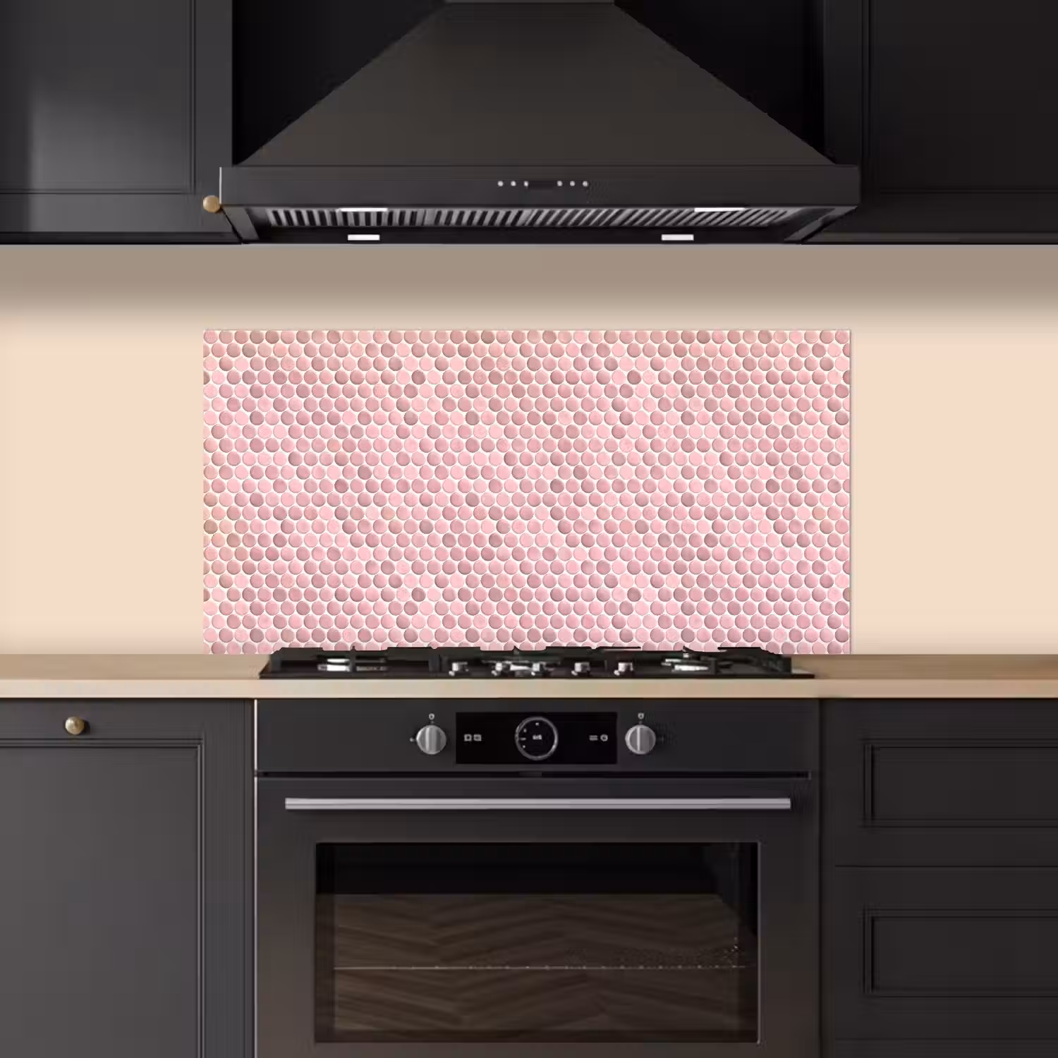 Penny - Mozaïek - Lichtroze keuken achterwand spatscherm middel 899 -sfeer1