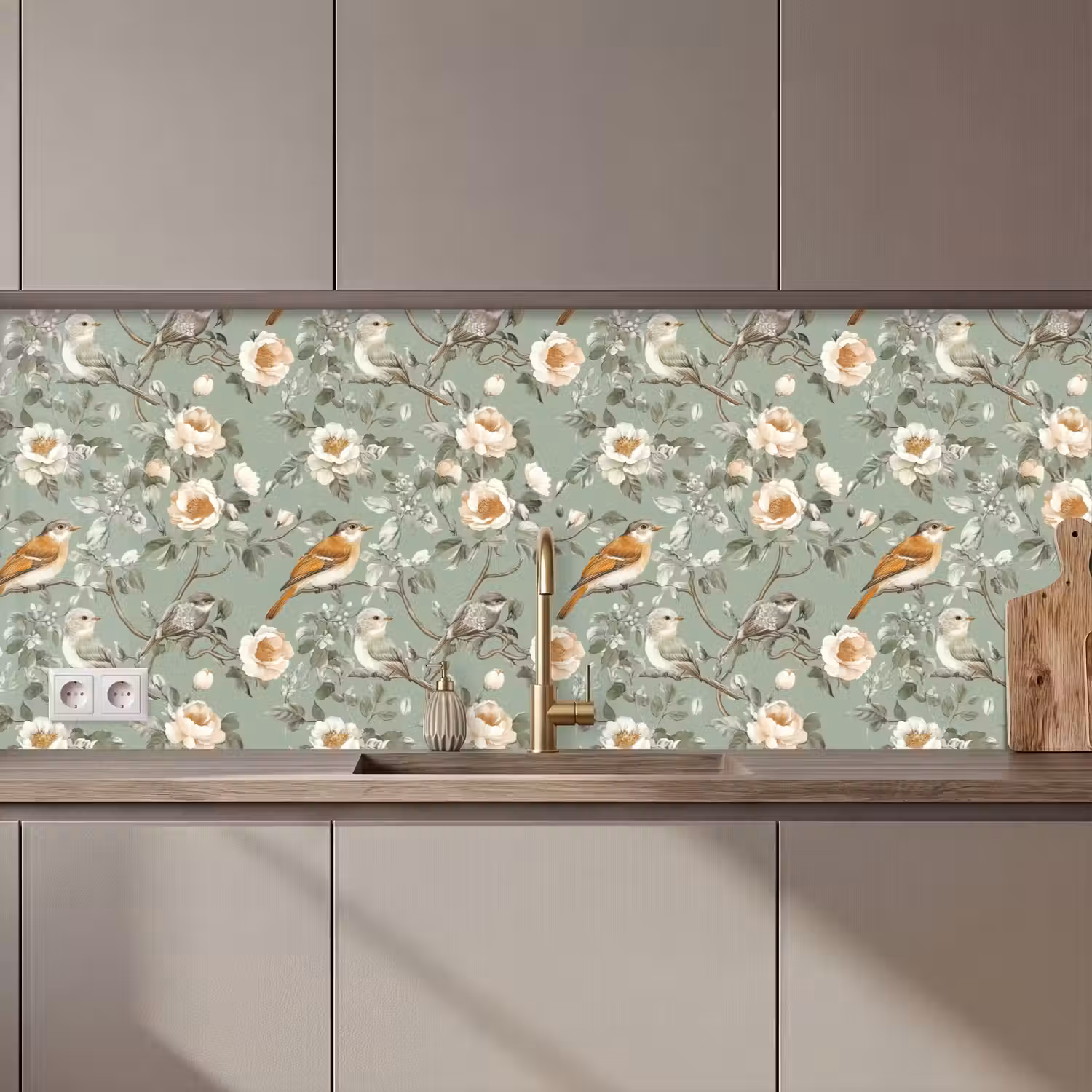 Roze - Vogels - Kleurrijk keuken achterwand 2 middel 871 zz_3dshopping
