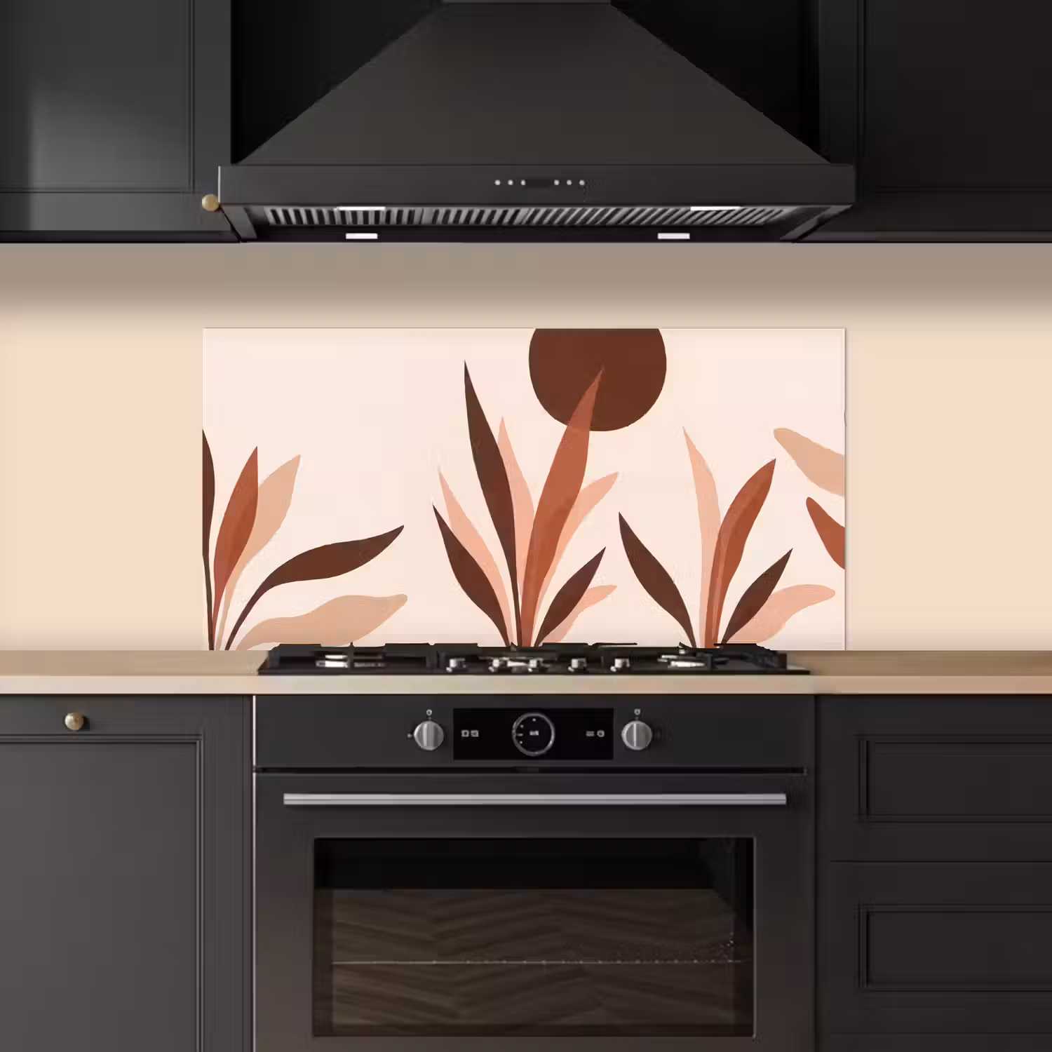 Planten - Abstract - Natuur - Bruin keuken achterwand spatscherm middel -sfeer1