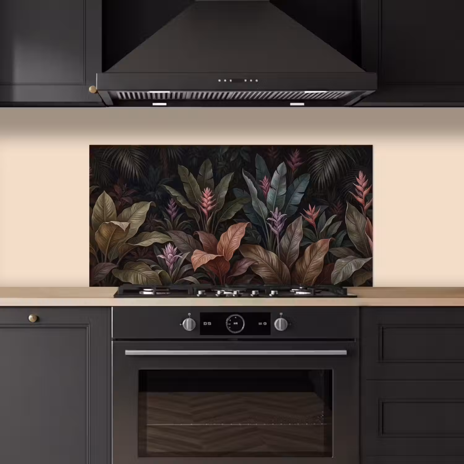 Planten - Tropisch - Jungle - Donker - Natuur keuken achterwand spatscherm middel -sfeer1