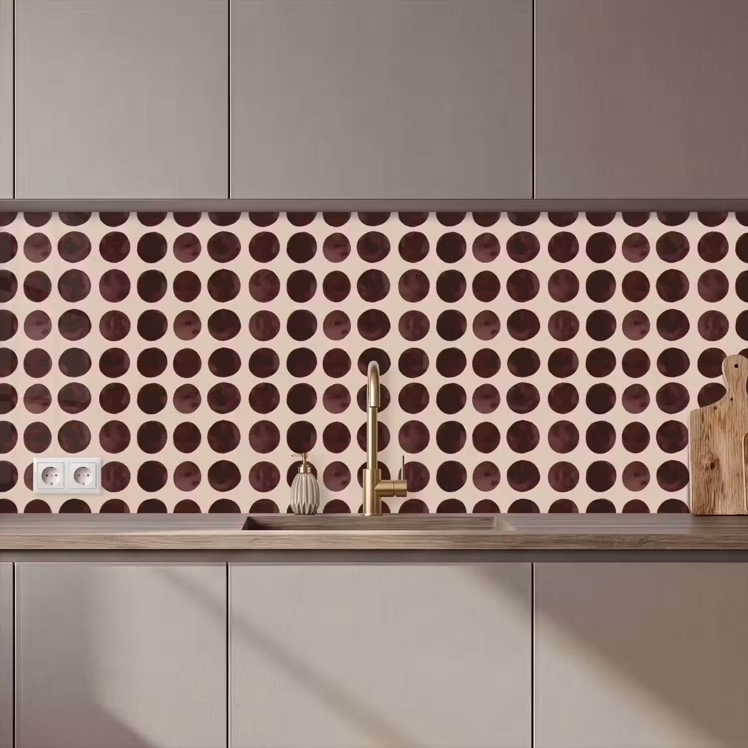 Stippen - Patroon - Bruin keuken achterwand 2 middel 871 zz_3dshopping