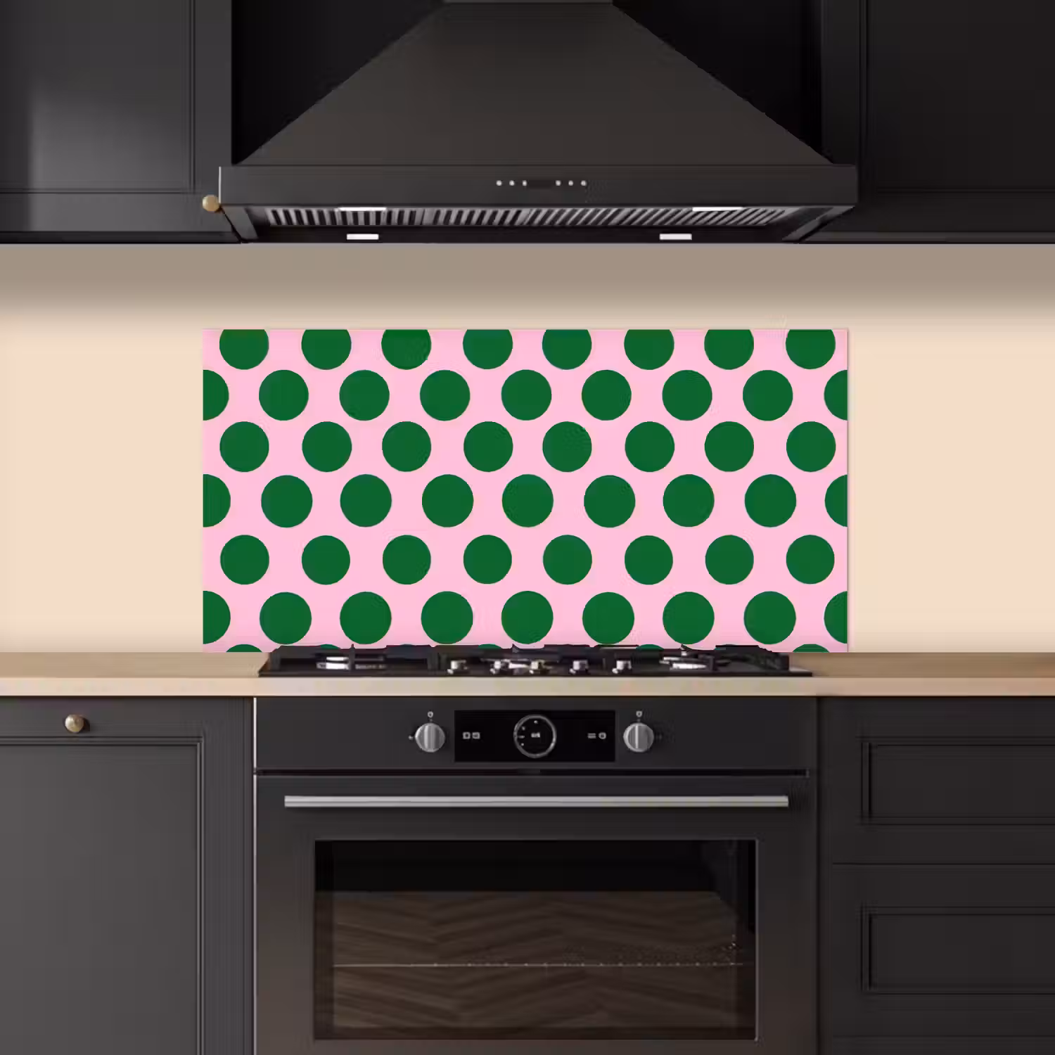 Polkadots - Patroon - Groen keuken achterwand spatscherm middel 899 -sfeer1