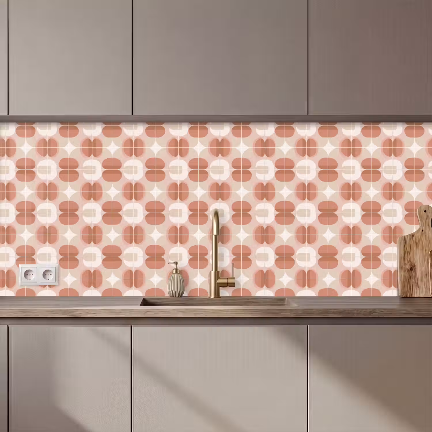 Retro - Klassiek - Roze keuken achterwand 2 middel 871 zz_3dshopping