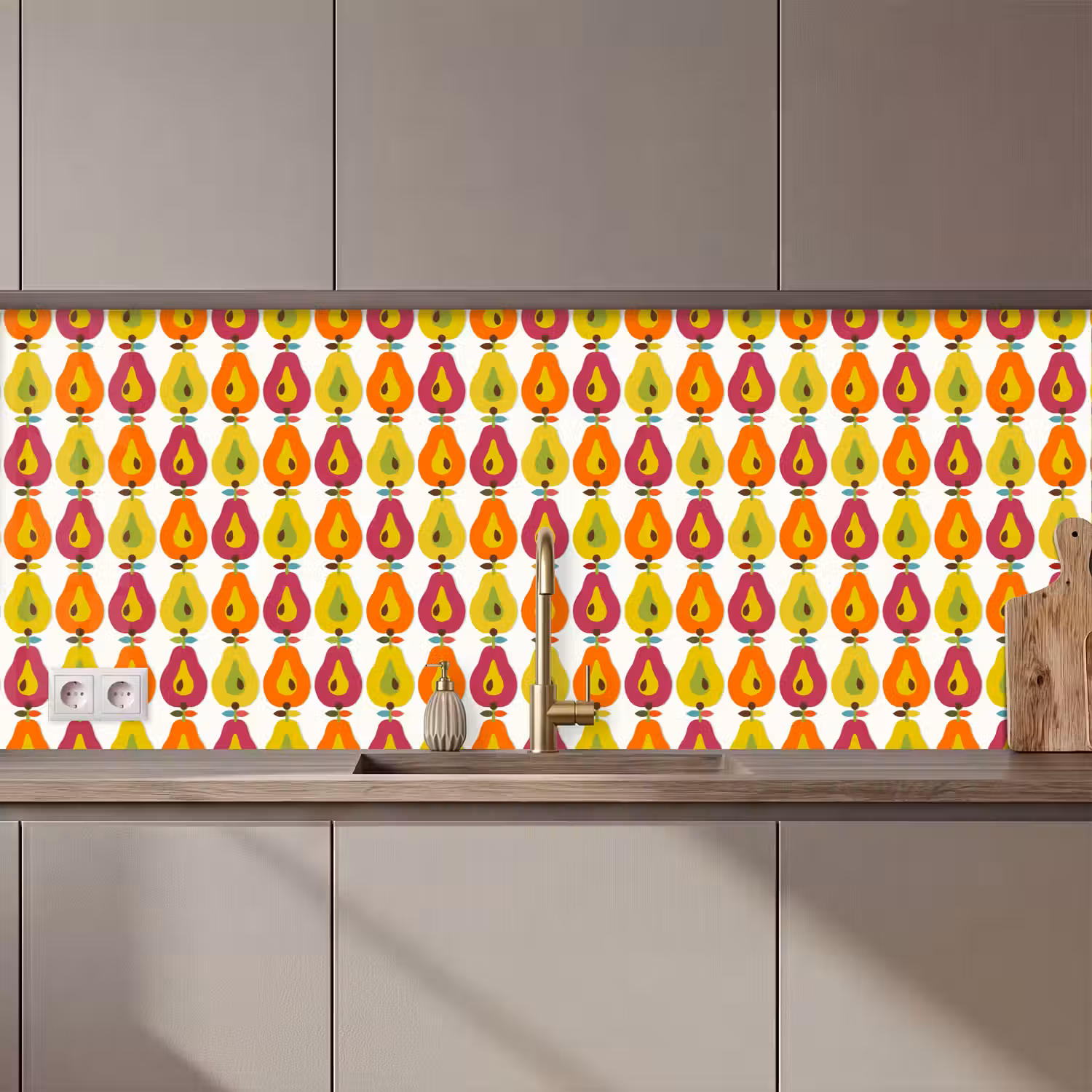 Retro - Design - Peer - Fruit keuken achterwand 2 middel 871 zz_3dshopping