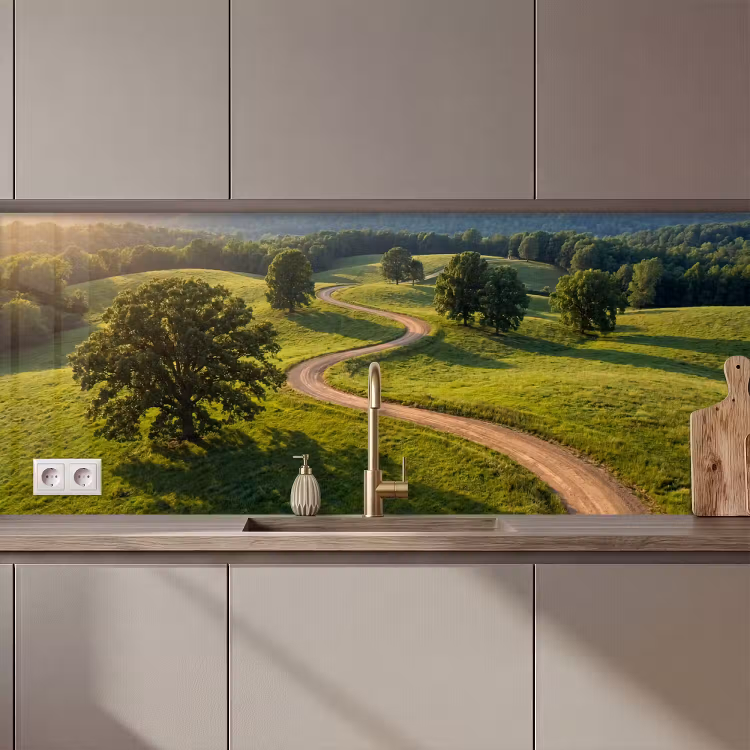 Weg - Weide - Natuur - Groen keuken achterwand 2 middel zz_3dshopping