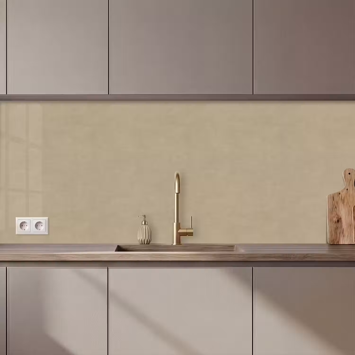 Zandkleur - Korrelige structuur - Beton keuken achterwand 2 middel 871 zz_3dshopping