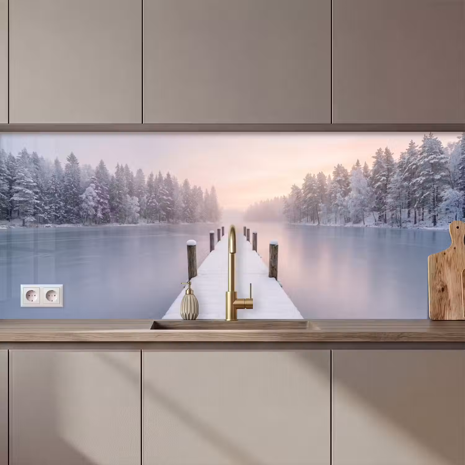 Steiger - Meer - Mist - Winter - Serene keuken achterwand 2 middel zz_3dshopping
