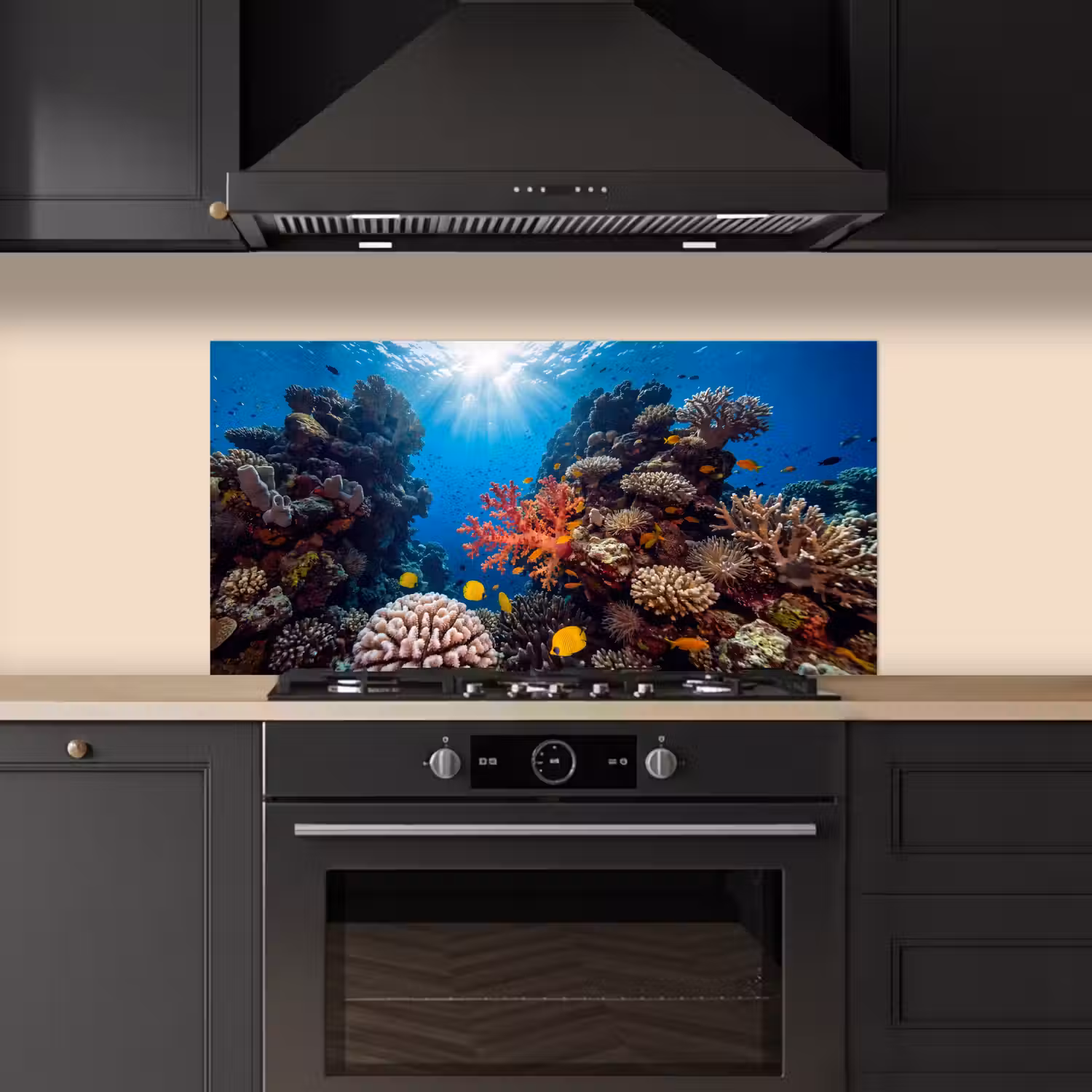 Zee - Koraalrif - Natuur - Levendig - Blauw keuken achterwand spatscherm middel -sfeer1