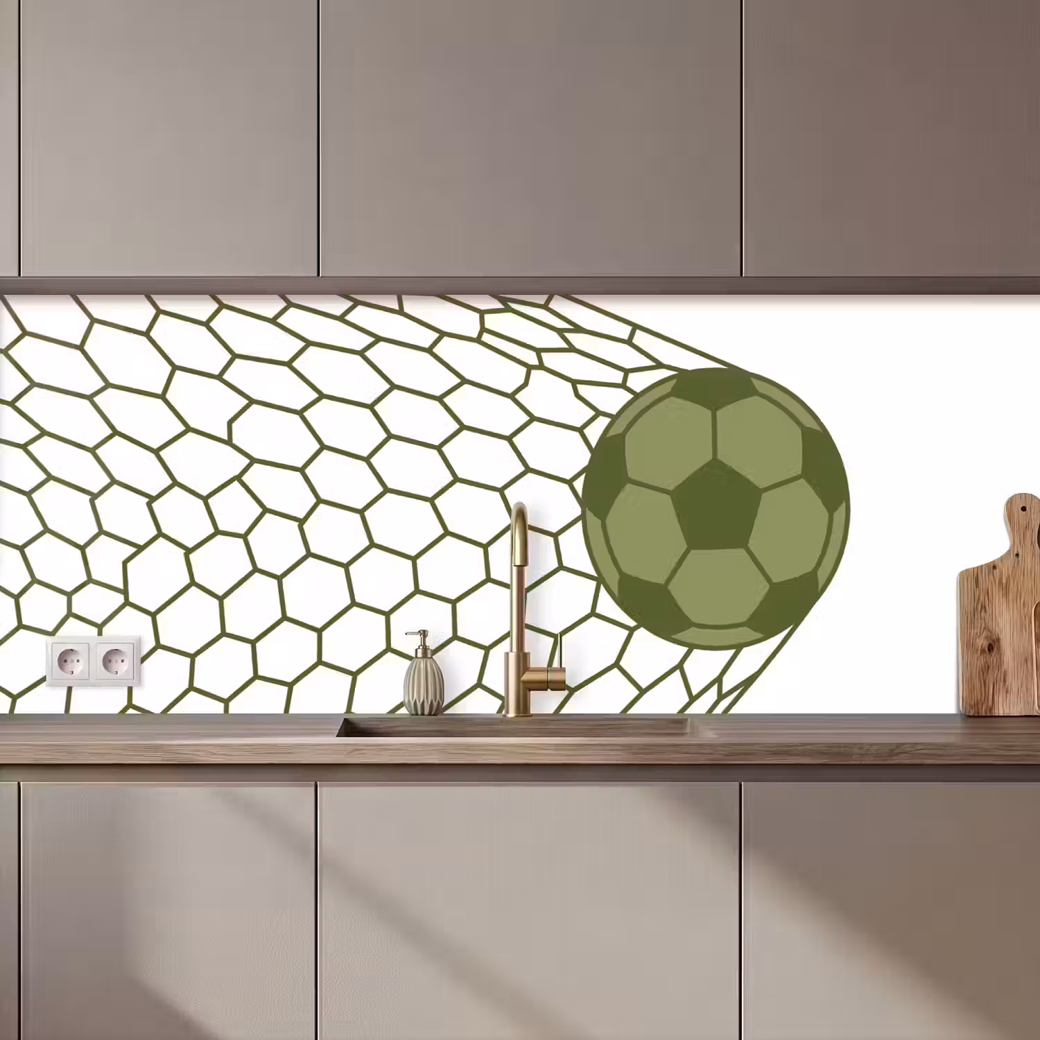 Voetbal - Goal - Sport - Groen keuken achterwand 2 middel zz_3dshopping