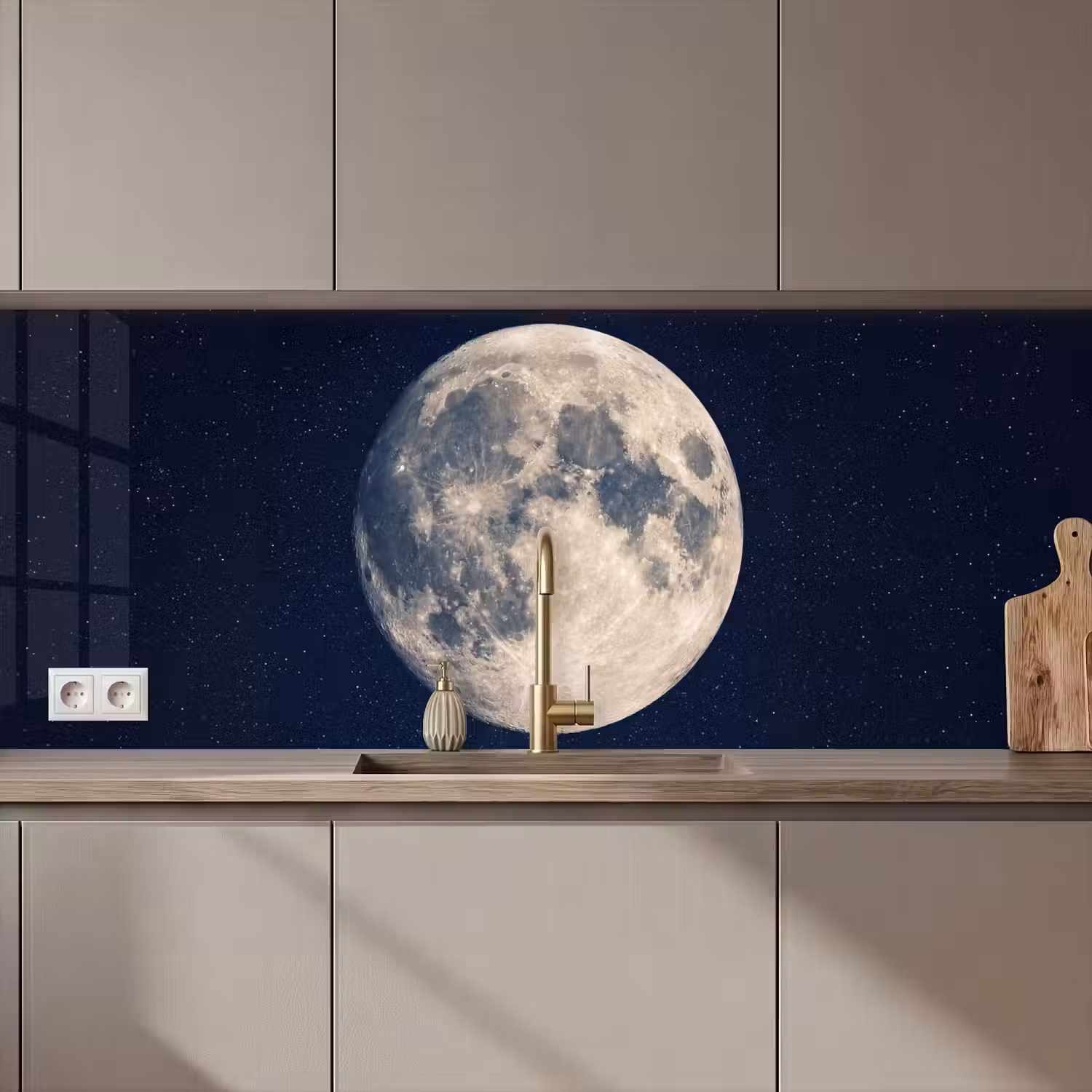 Ruimte - Maan - Kosmos keuken achterwand 2 middel zz_3dshopping
