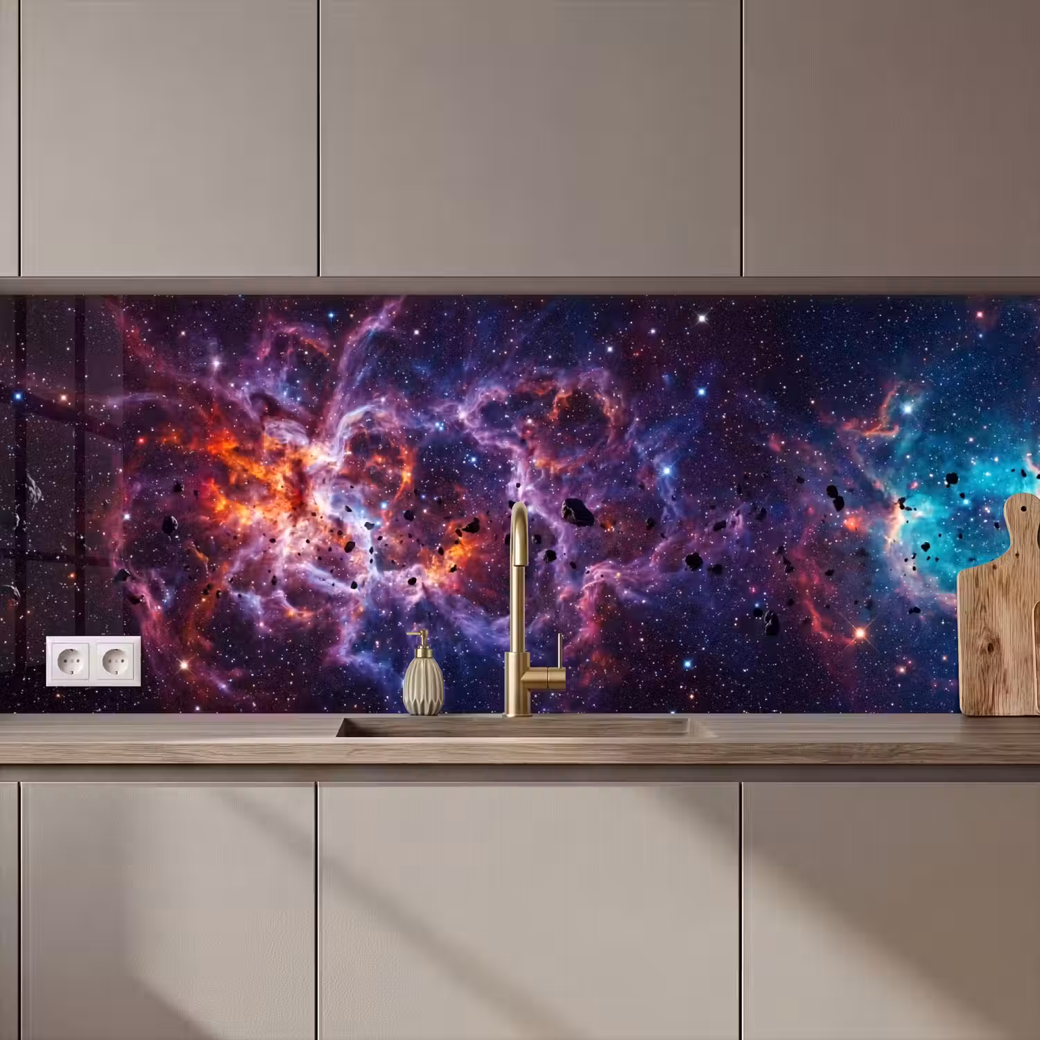 Space - Stars - Abstract - Colorful keuken achterwand 2 middel zz_3dshopping