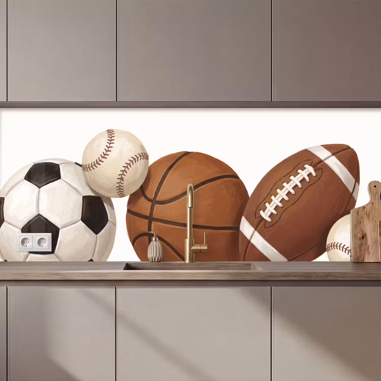 Sport - Ballen - Illustratie keuken achterwand 2 middel zz_3dshopping