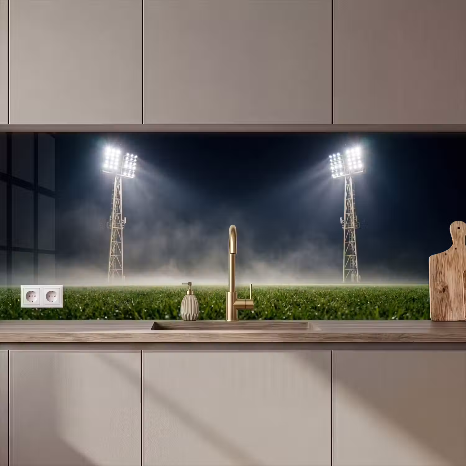 Stadion - Lichtmast - Sport - Nacht keuken achterwand 2 middel zz_3dshopping