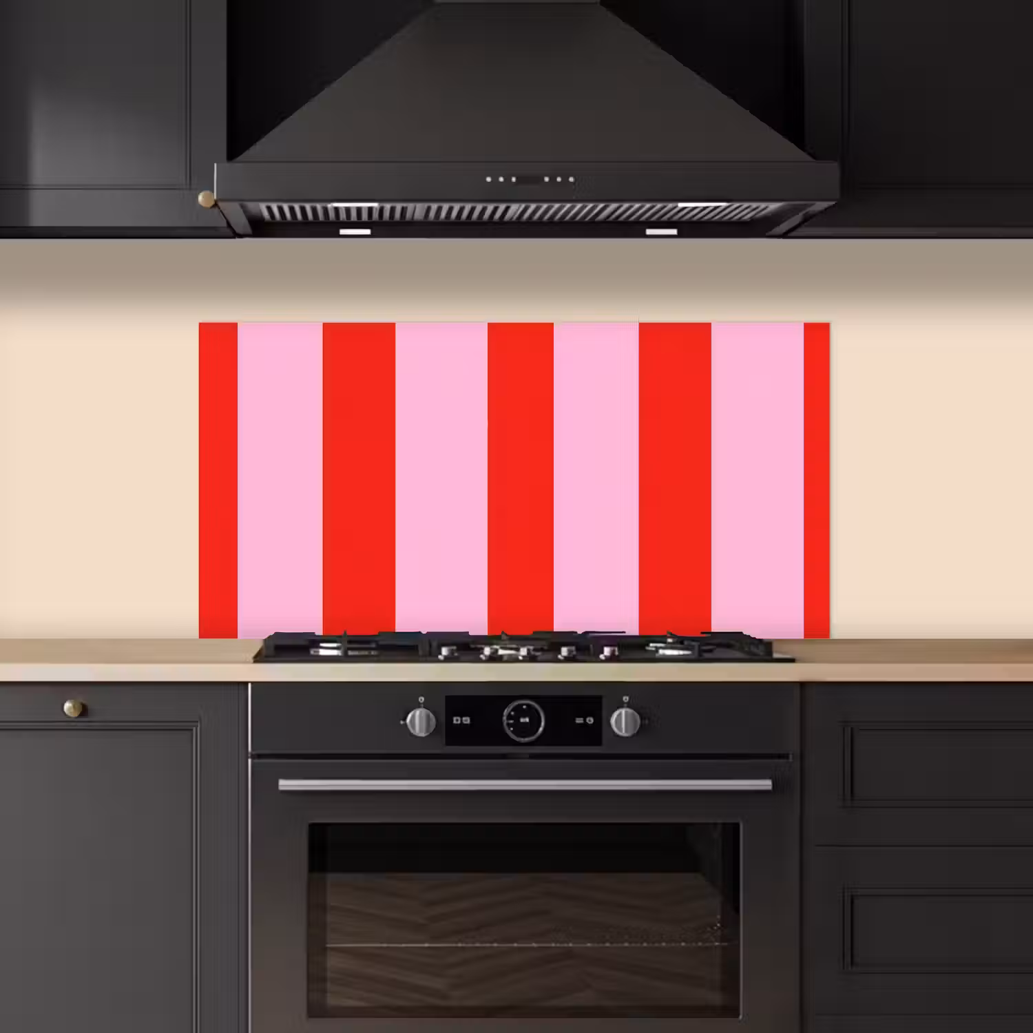 Strepen - Klassiek - Roze keuken achterwand spatscherm middel 899 -sfeer1