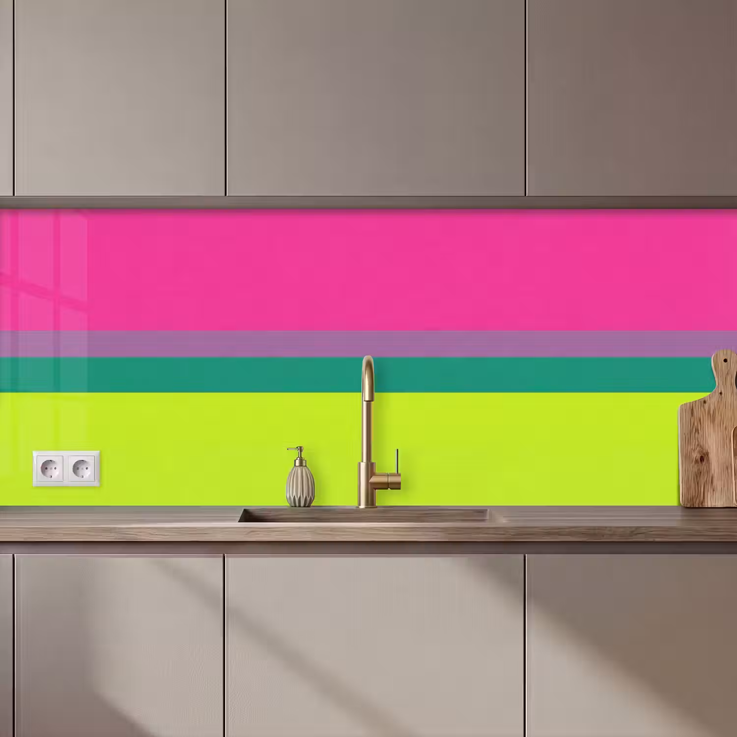 Strepen - Modern - Kleurrijk keuken achterwand 2 middel zz_3dshopping