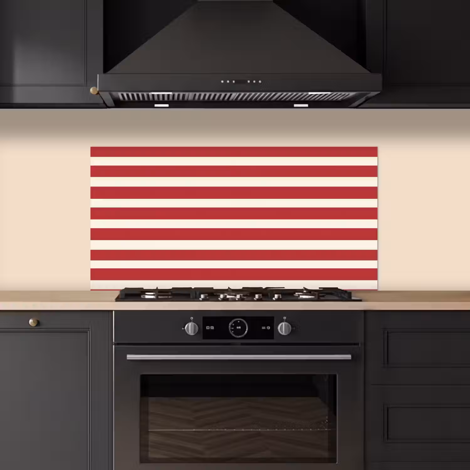 Strepen - Patroon - Rood keuken achterwand spatscherm middel 899 -sfeer1
