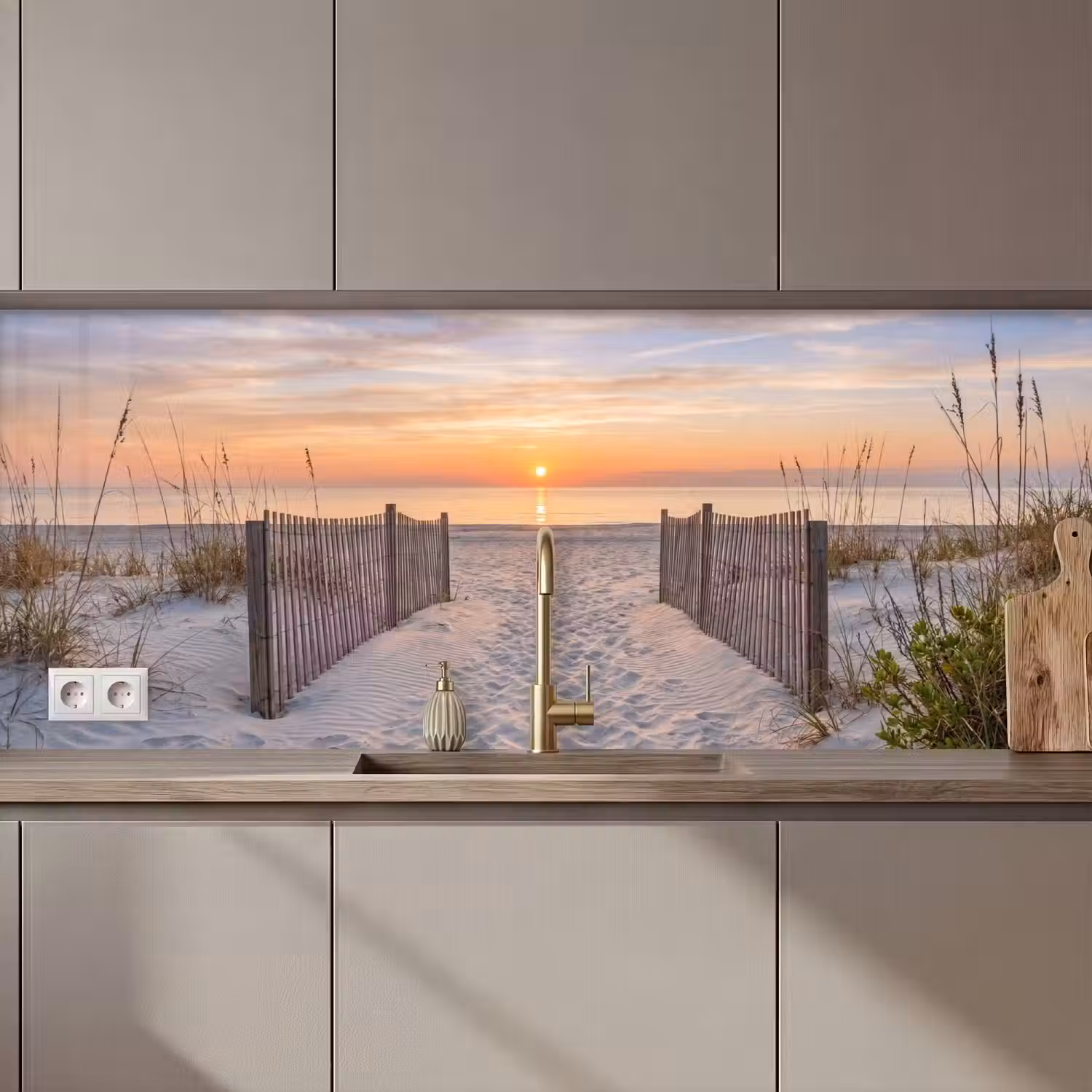 Zonsondergang - Strand - Zand keuken achterwand 2 middel zz_3dshopping