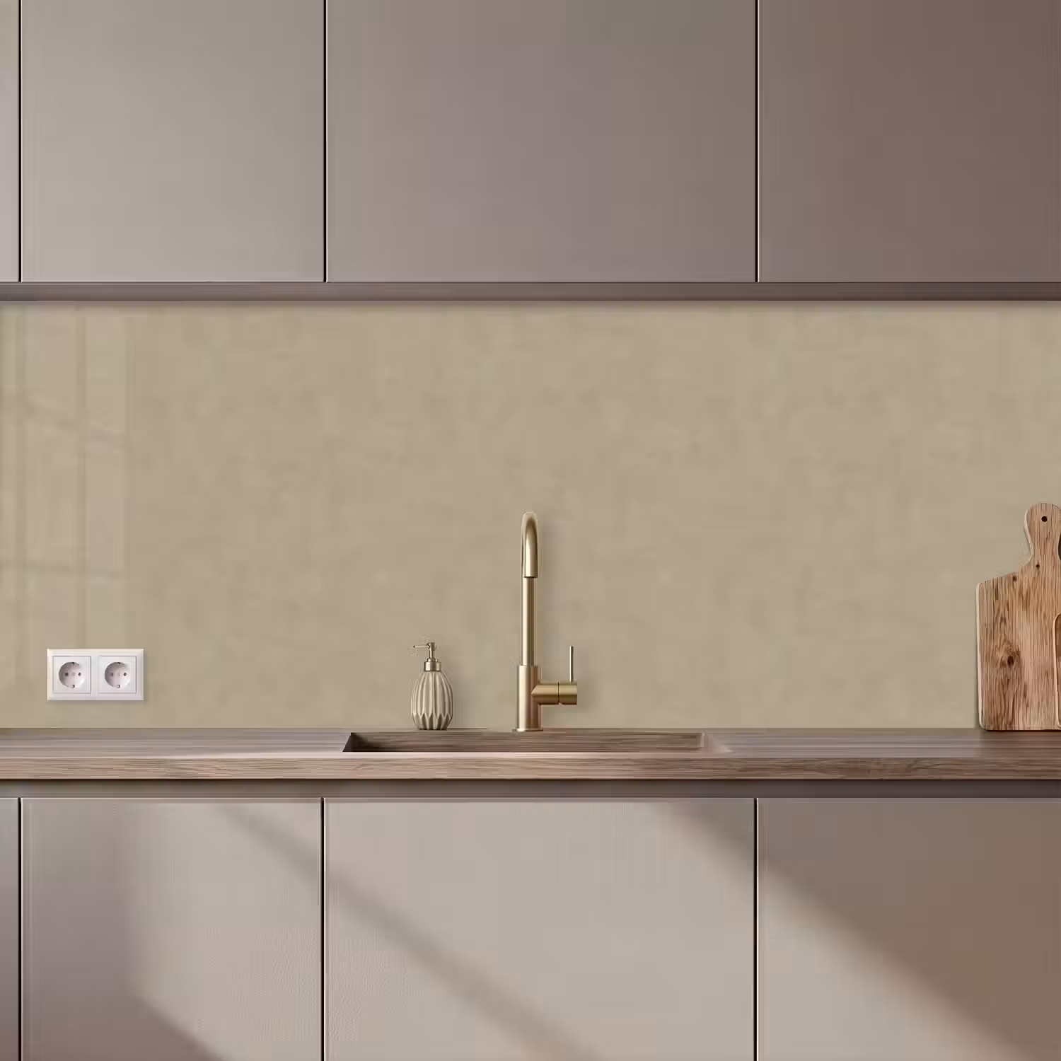 Taupekleur - Gewolkt textuur - Natuurlijk keuken achterwand 2 middel 871 zz_3dshopping