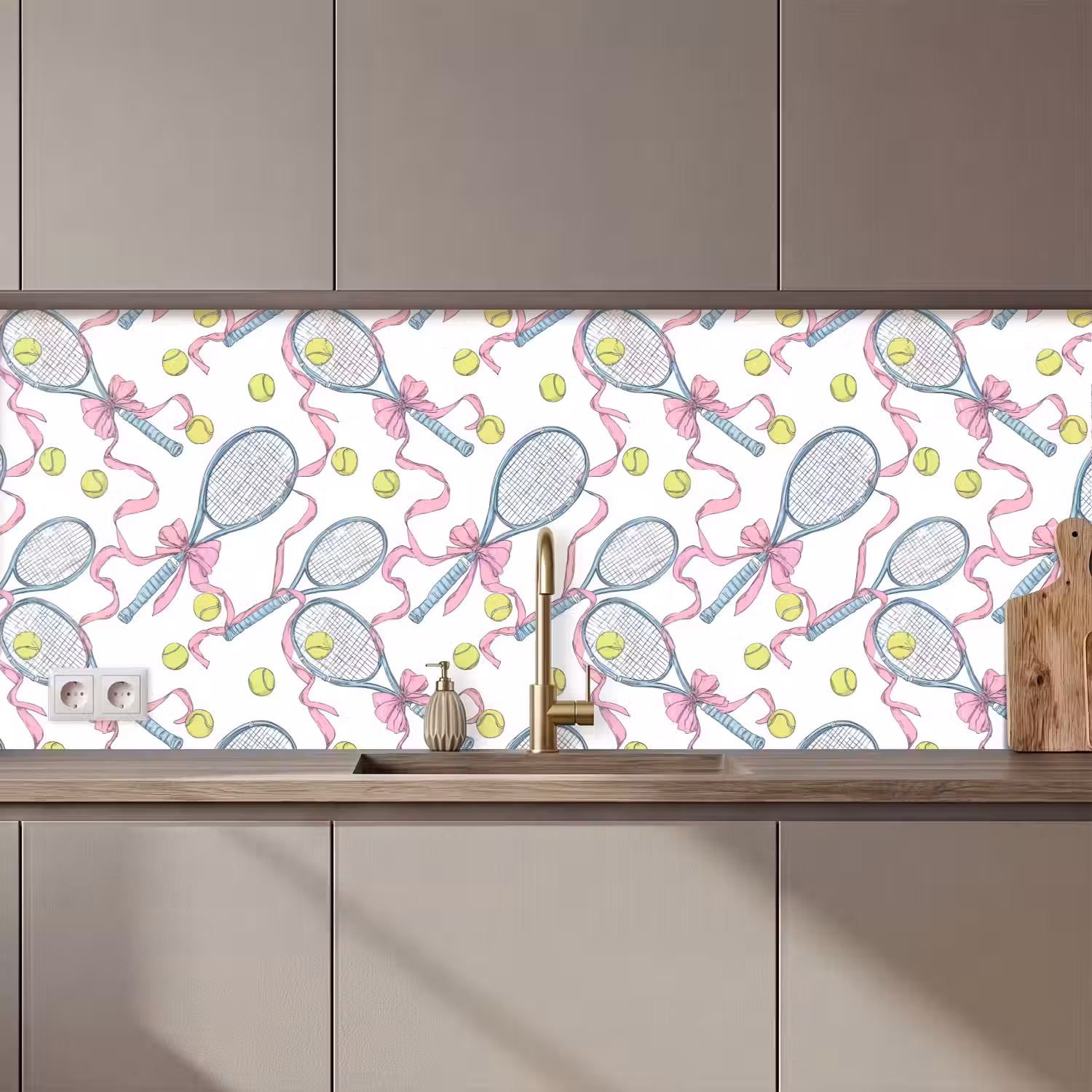 Tennis - Strikken - Kleurrijk keuken achterwand 2 middel 871 zz_3dshopping