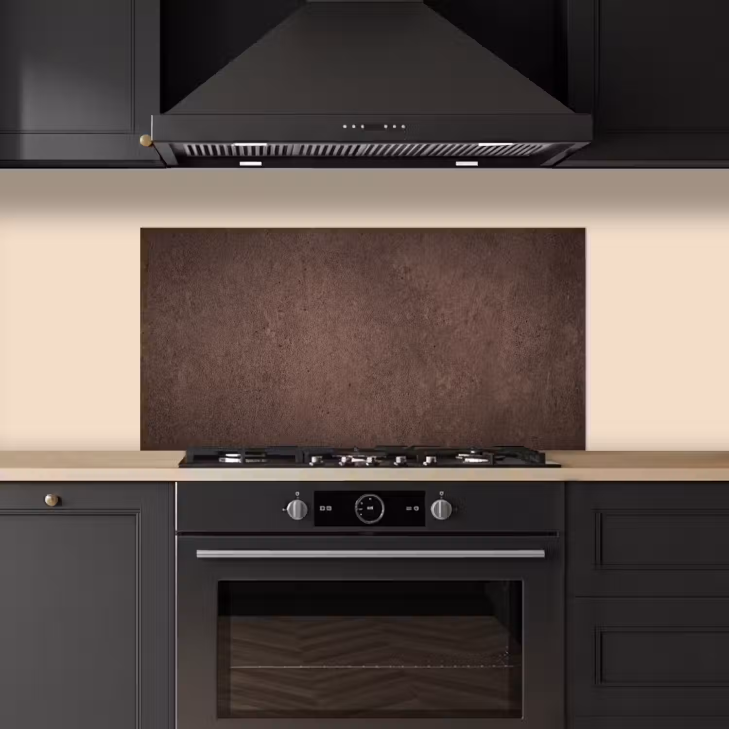 Textuur - Beton - Abstract - Donker - Bruin keuken achterwand spatscherm middel -sfeer1