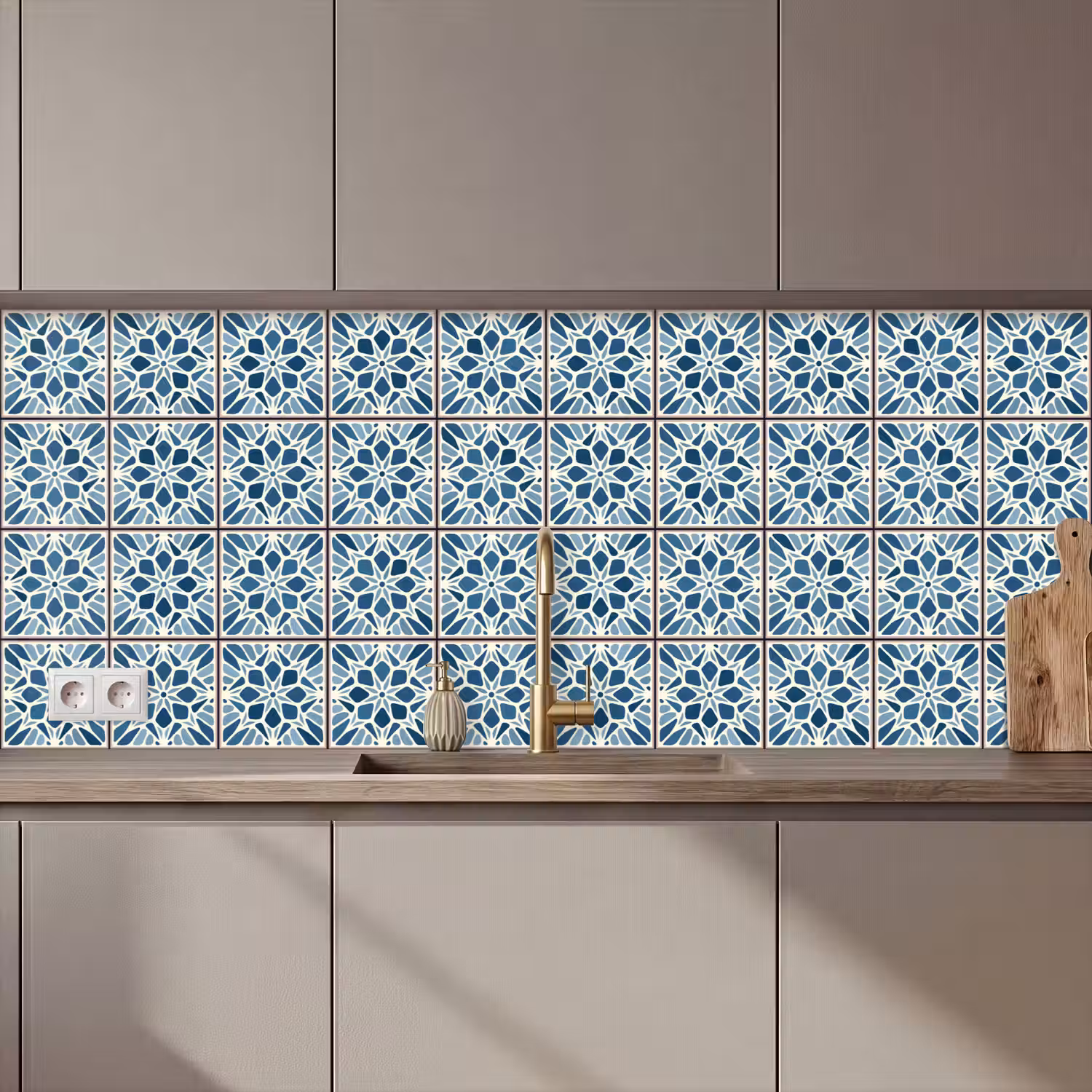 Tegel - Vintage - Patronen keuken achterwand 2 middel 871 zz_3dshopping