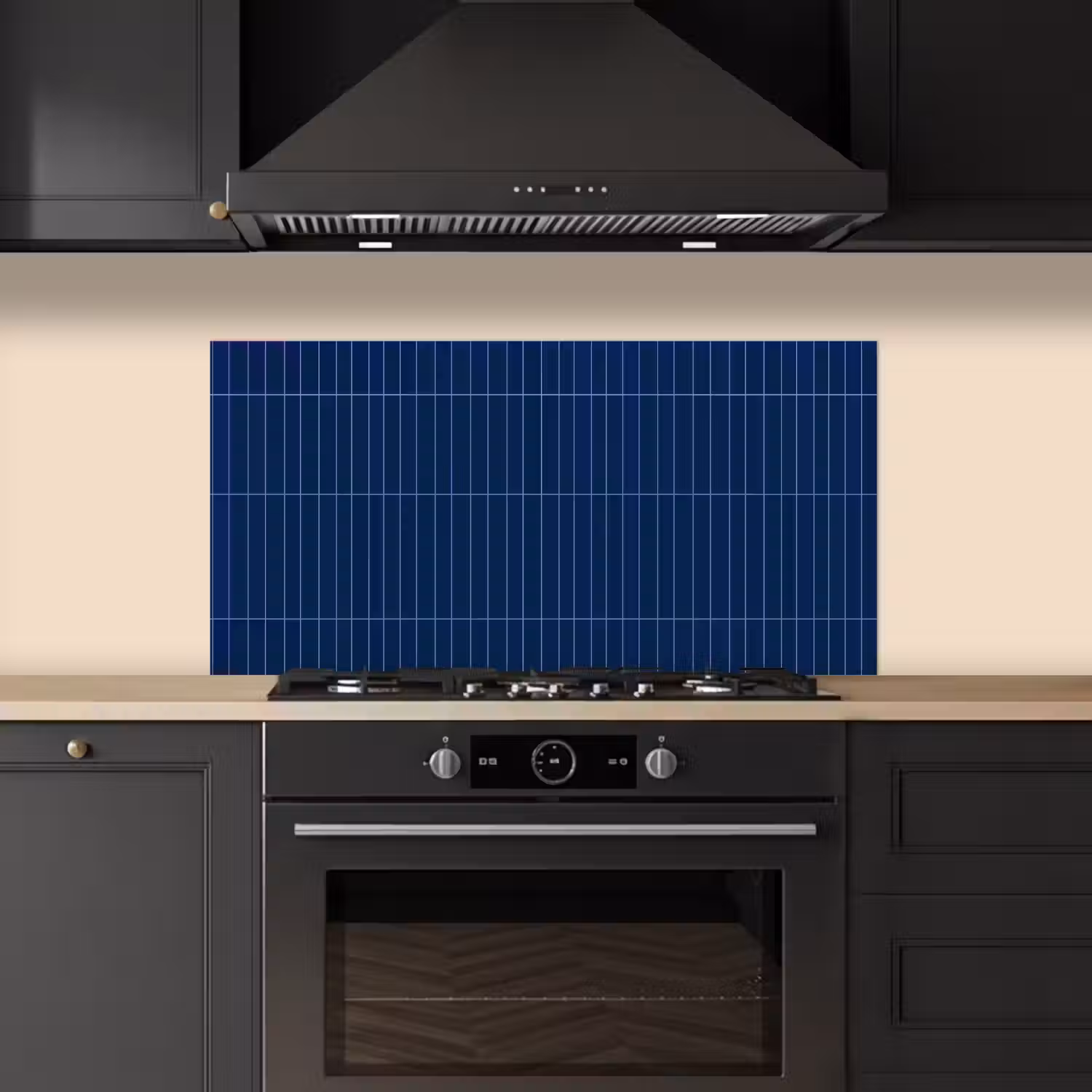 Tegels - Langwerpig - Blauw keuken achterwand spatscherm middel 899 -sfeer1