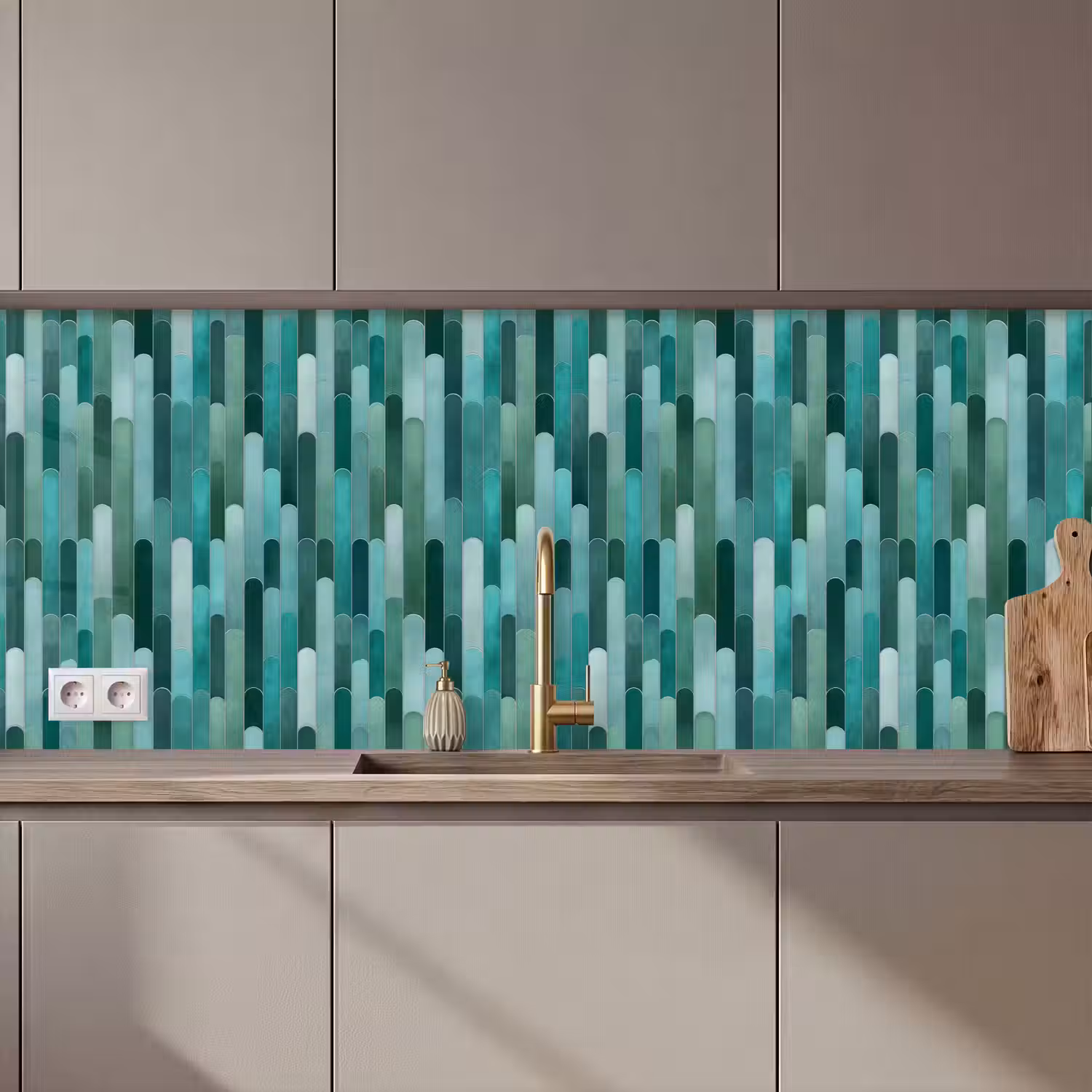 Tegels - Langwerpig - Turquoise keuken achterwand 2 middel 871 zz_3dshopping