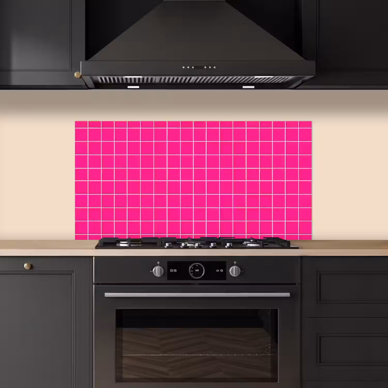 Tegels - Vierkant - Fuchsia keuken achterwand spatscherm middel 899 -sfeer1