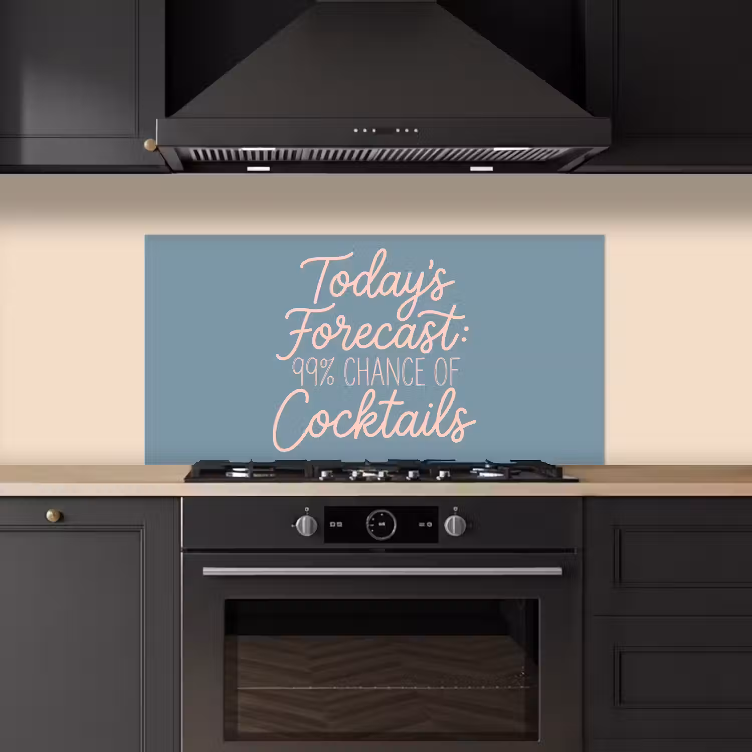 Today's Forecast - Cocktails - Blauw keuken achterwand spatscherm middel -sfeer1