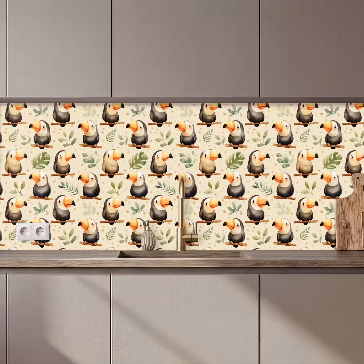 Toekans - Exotisch - Kleurrijk keuken achterwand 2 middel 871 zz_3dshopping