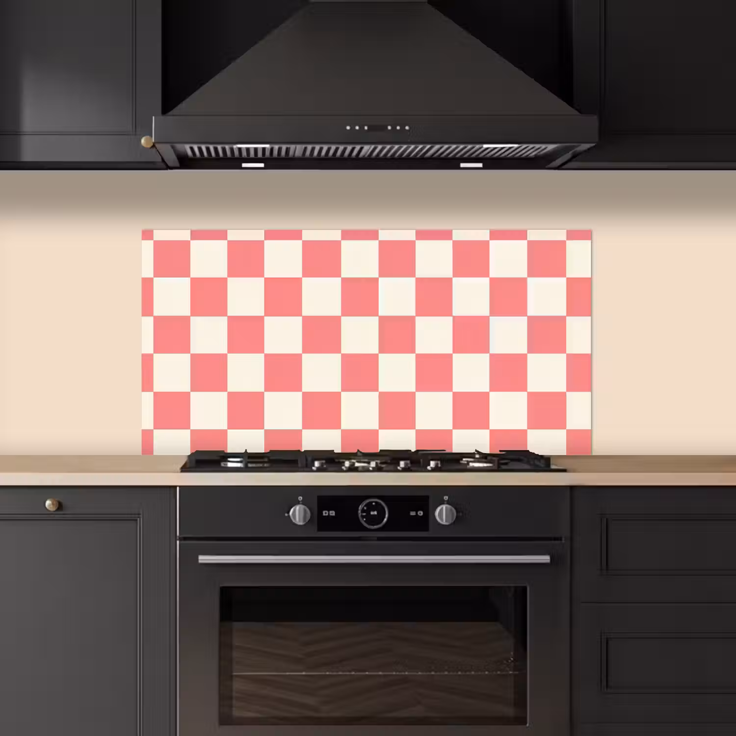 Traditioneel - Patroon - Roze keuken achterwand spatscherm middel 899 -sfeer1
