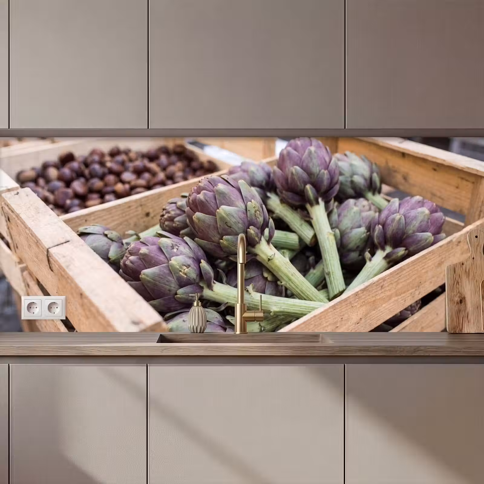 Kitchen Wall Splashback - Vegetables - Market - Fresh - Groenten - Markt - Vers keuken achterwand 2 middel zz_3dshopping