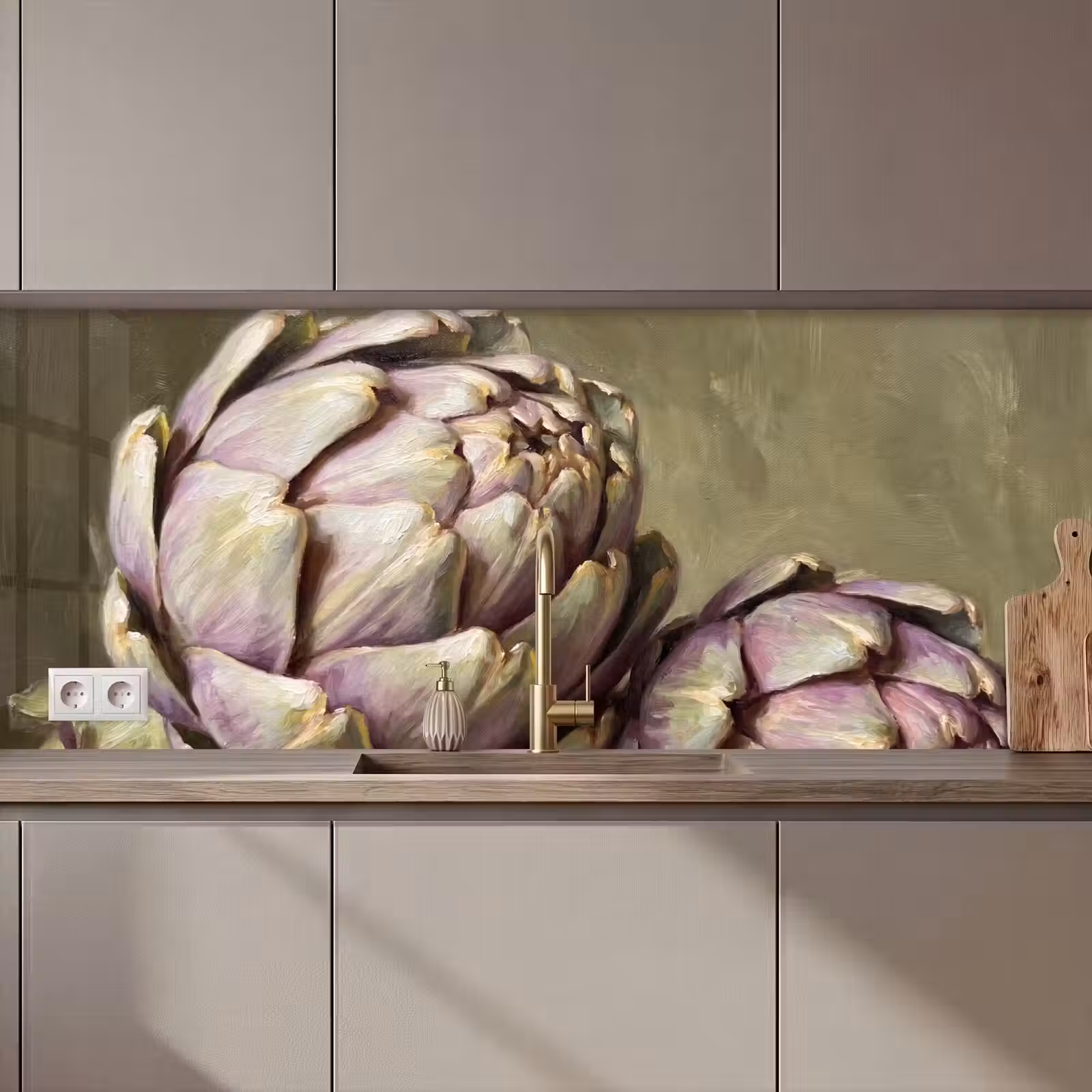 Kitchen Wall Splashback - Vegetables - Still Life - Painting - Groente - Stilleven - Schilderij keuken achterwand 2 middel zz_3dshopping