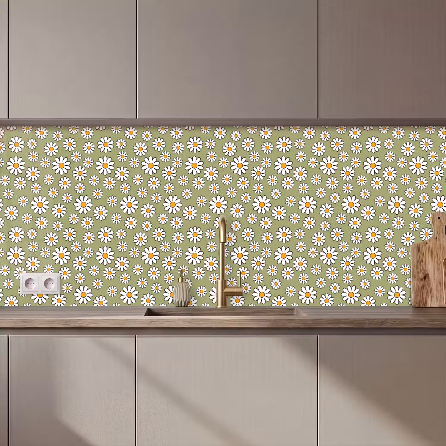 Vintage - Patronen - Bloemen - Madelief keuken achterwand 2 middel 871 zz_3dshopping
