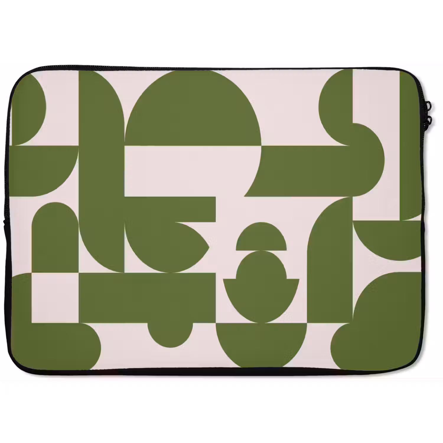 Abstract - Geometrie - Modern - Groen - Wit laptophoes neopreen klein -zkaufland3dotto