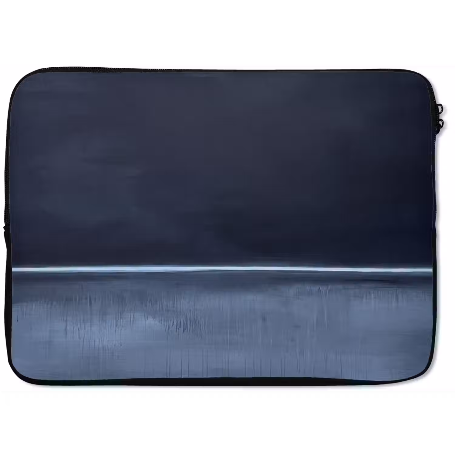 Abstract - Horizontale lijn - Minimalistisch - Donkerblauw - Kunst laptophoes neopreen klein -zkaufland3dotto