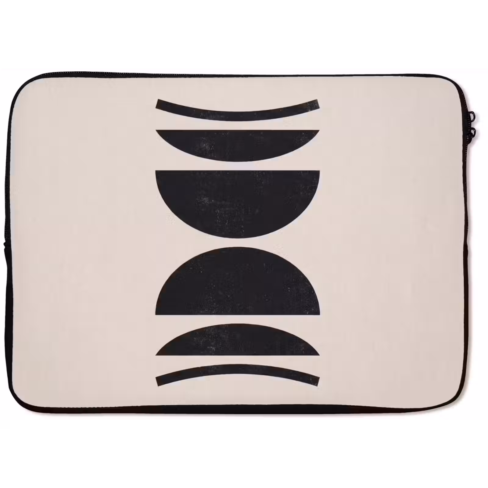 Laptop Sleeve - Abstract - Shapes - Black - Abstract - Vormen - Zwart laptophoes neopreen klein