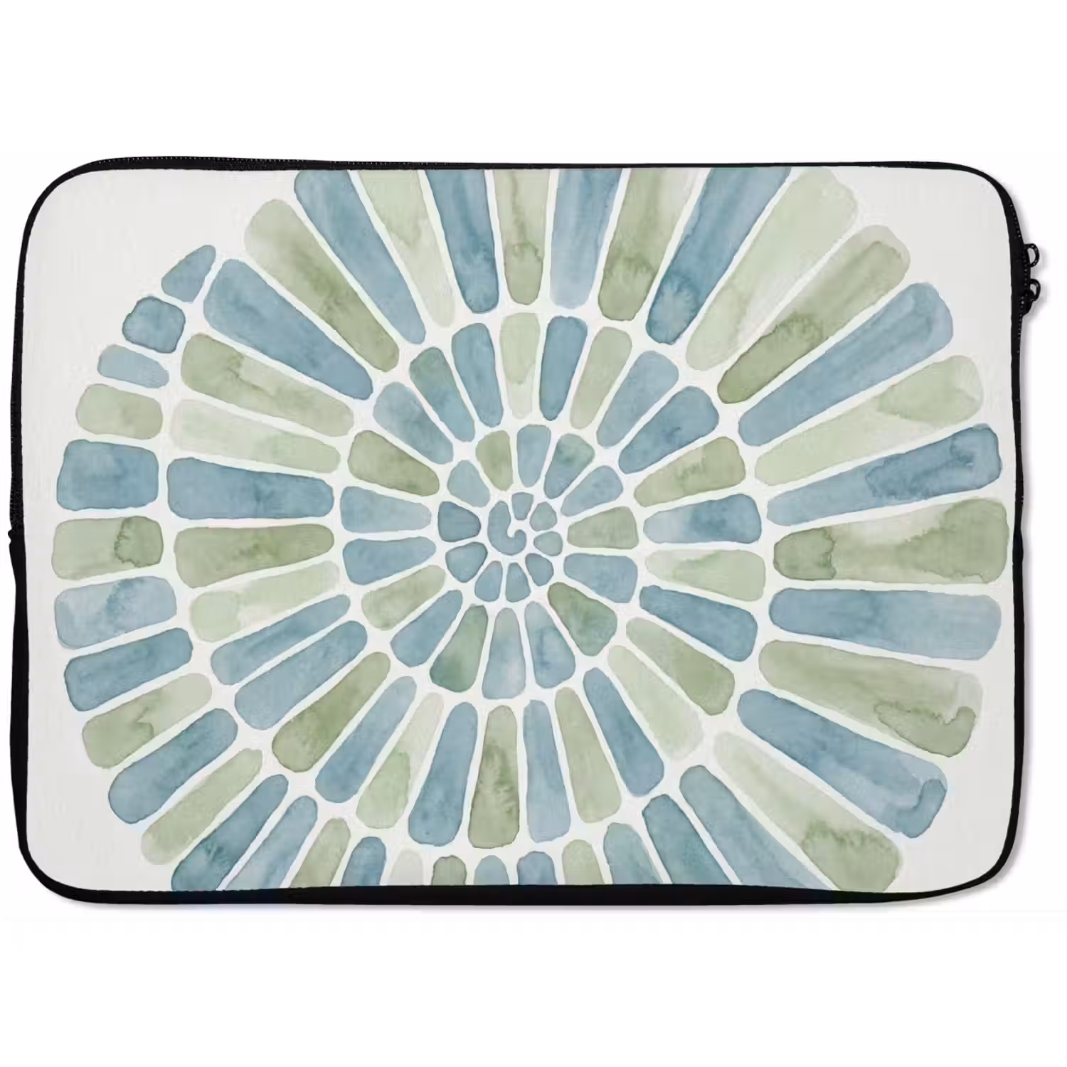 Abstract - Spiraal - Patroon - Modern - Blauw-Groen laptophoes neopreen klein -zkaufland3dotto