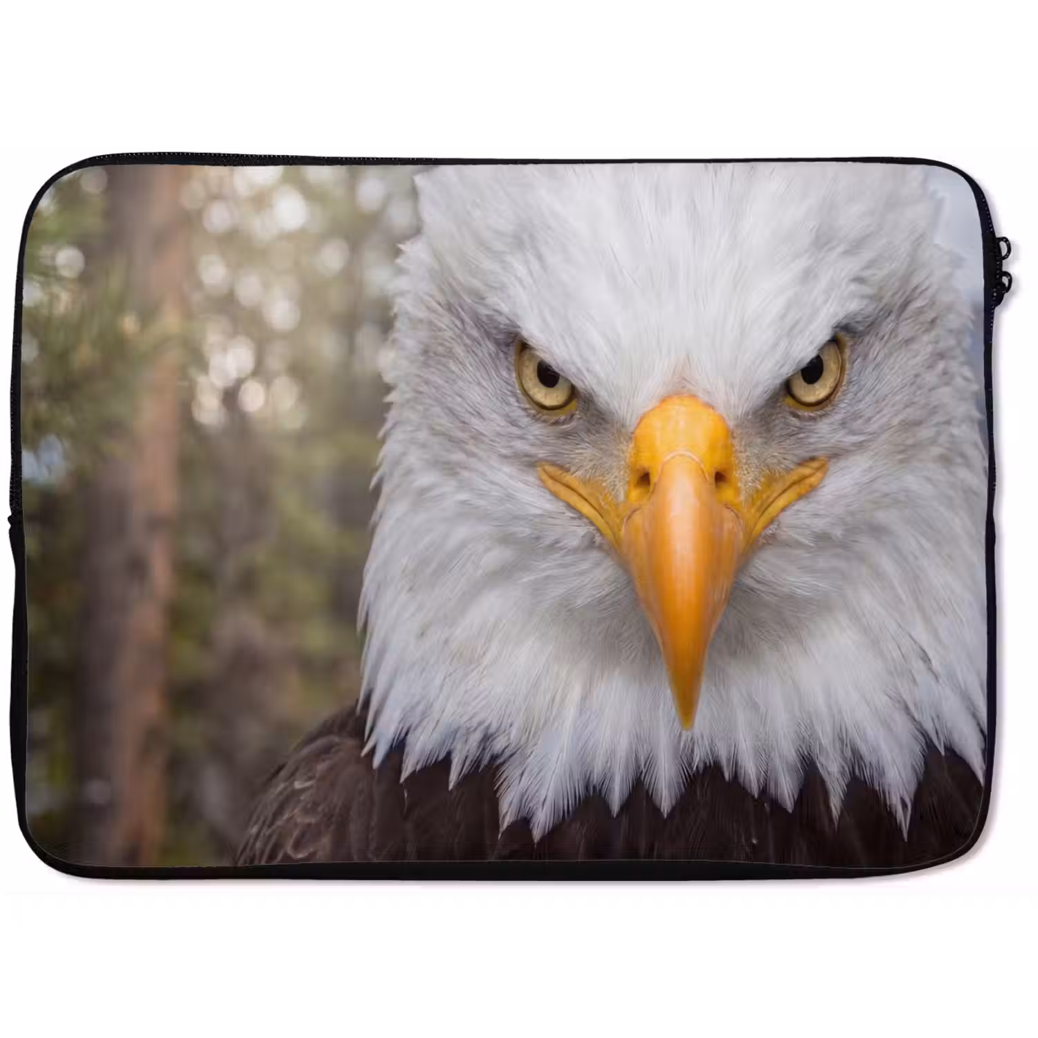 Amerikaans - Zeearend - Portret - Geel laptophoes neopreen klein -zkaufland3dotto