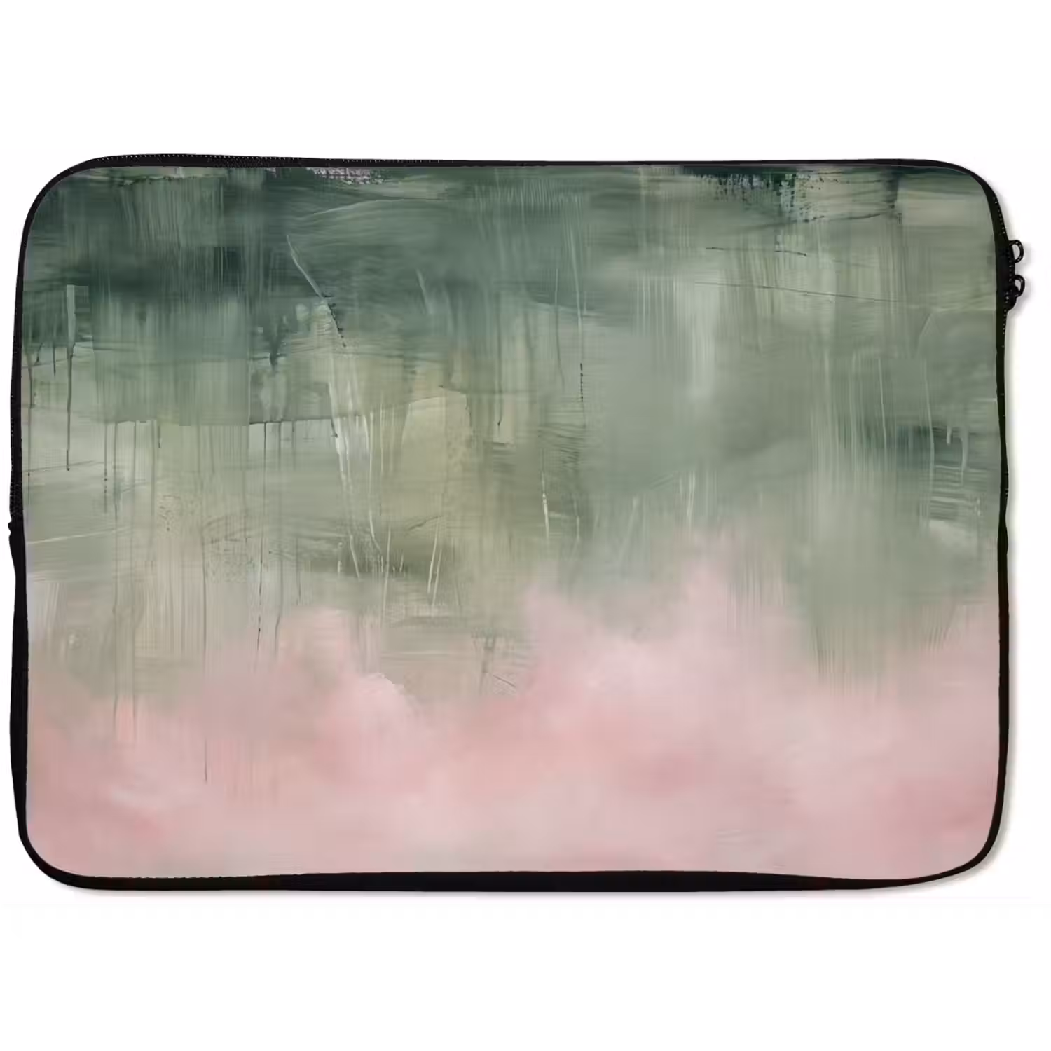 Kunst - Abstract - Modern - Groen - Roze laptophoes neopreen klein -zkaufland3dotto