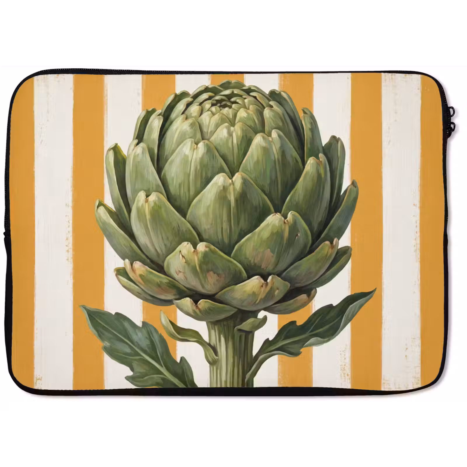 Laptop Sleeve - Artichoke - Modern - Vegetable - Artisjok - Modern - Groente laptophoes neopreen klein