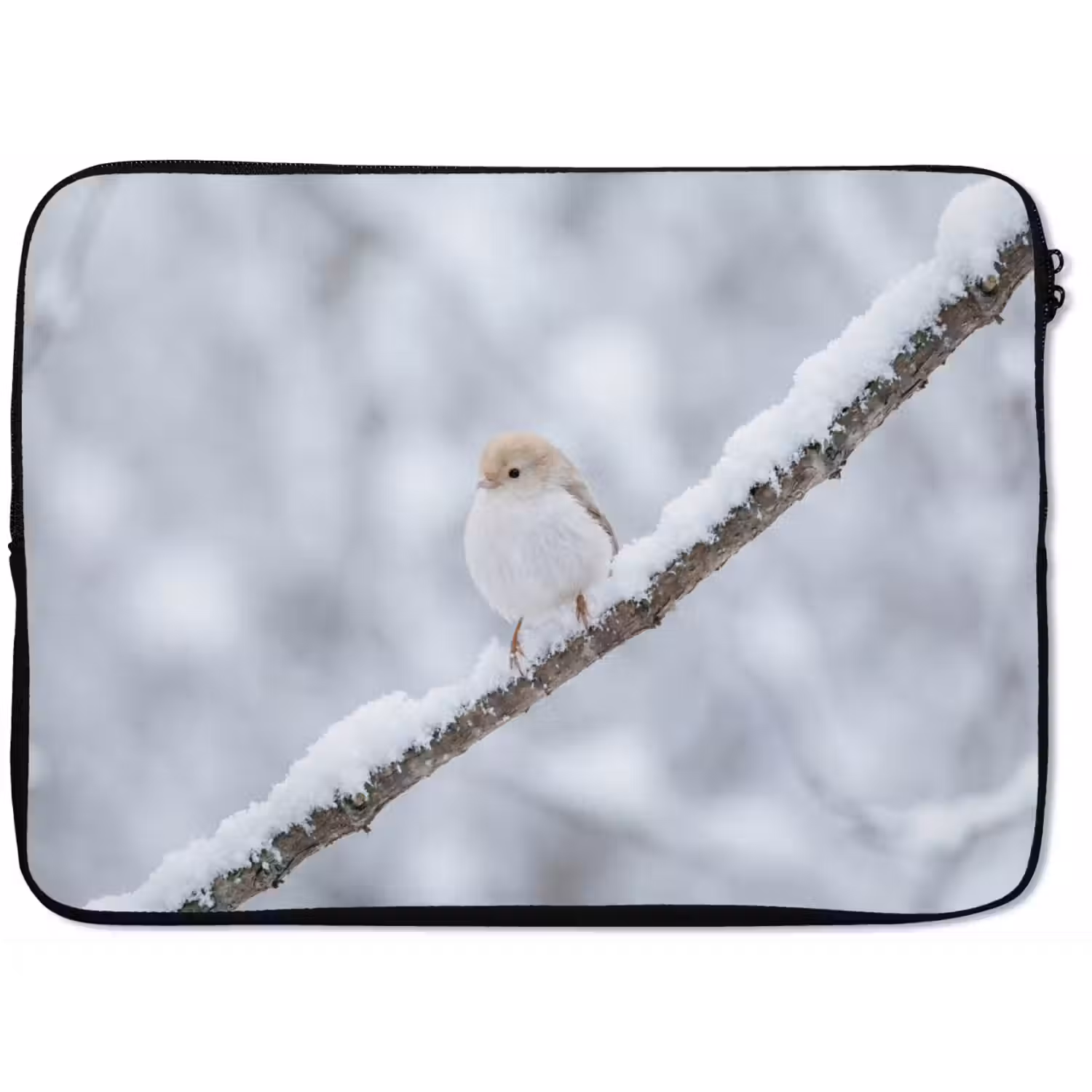 Vogeltje - Sneeuw - Tak - Winter - Zacht laptophoes neopreen klein -zkaufland3dotto