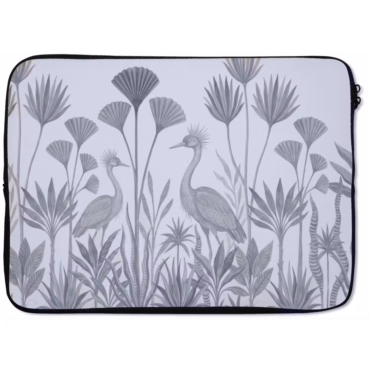 Vogel - Tropisch - Illustratie - Blauwgrijs - Natuur laptophoes neopreen klein -zkaufland3dotto