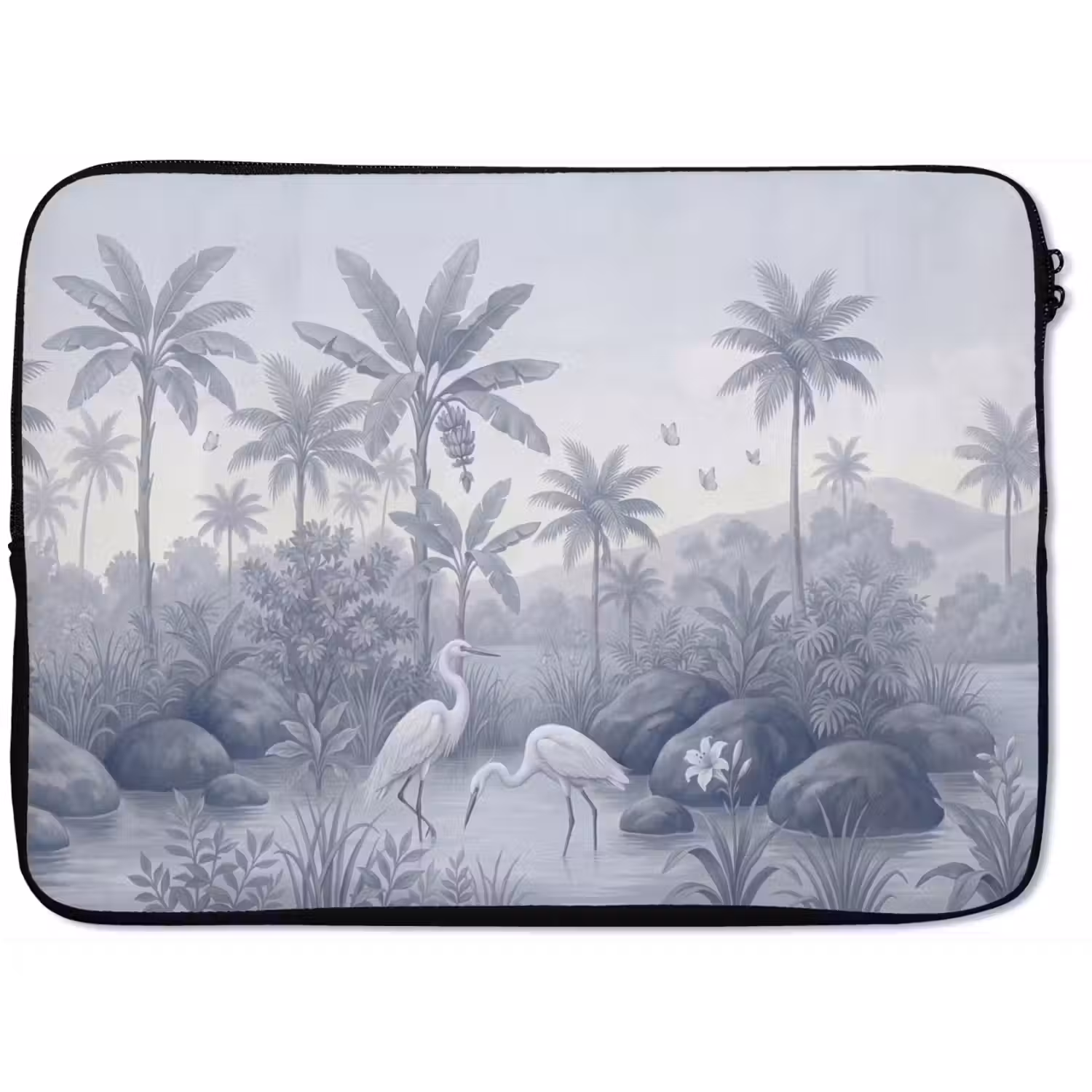 Vogel - Water - Tropisch - Natuur - Blauw laptophoes neopreen klein -zkaufland3dotto