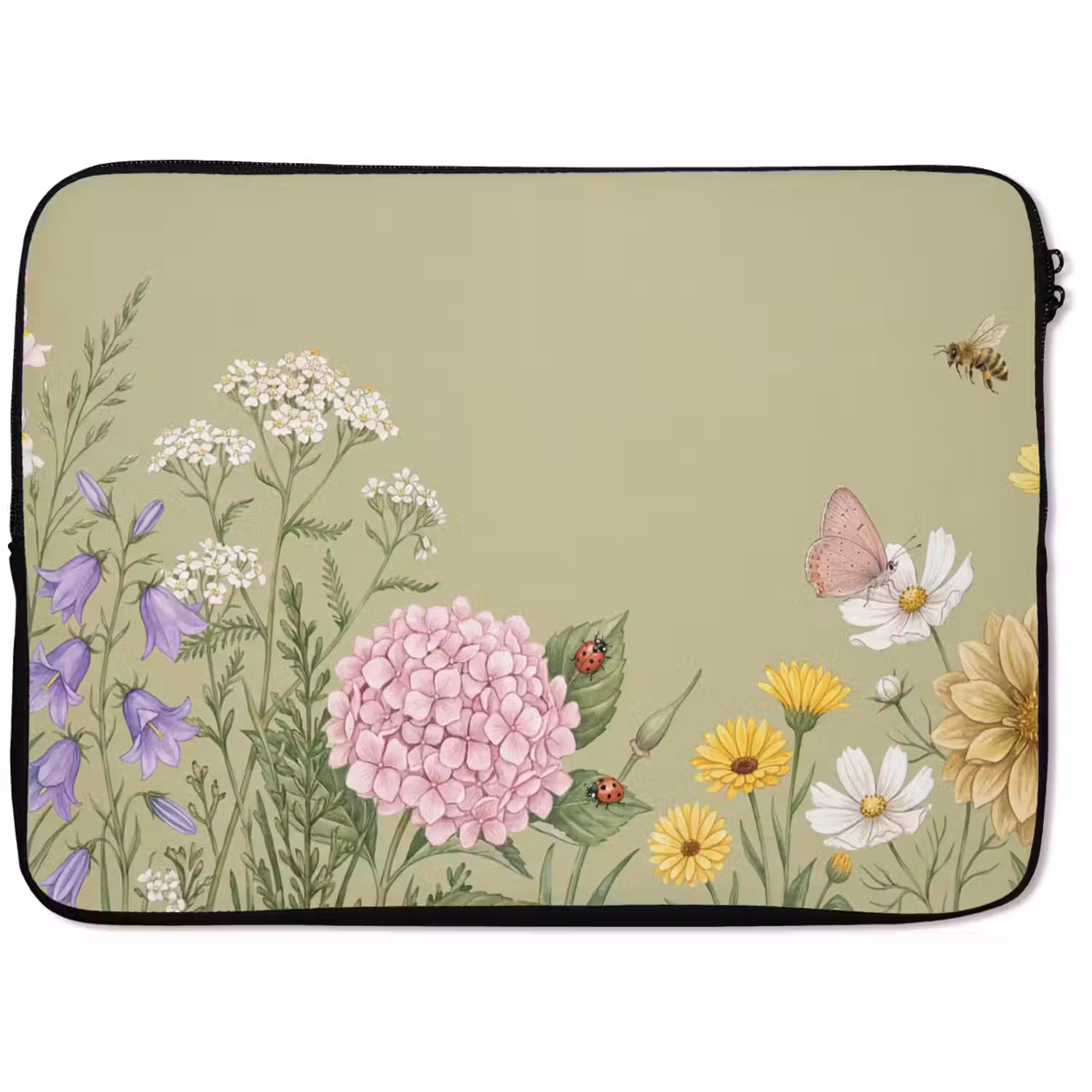 Botanisch - Bloemen - Kleurrijk laptophoes neopreen klein -zkaufland3dotto