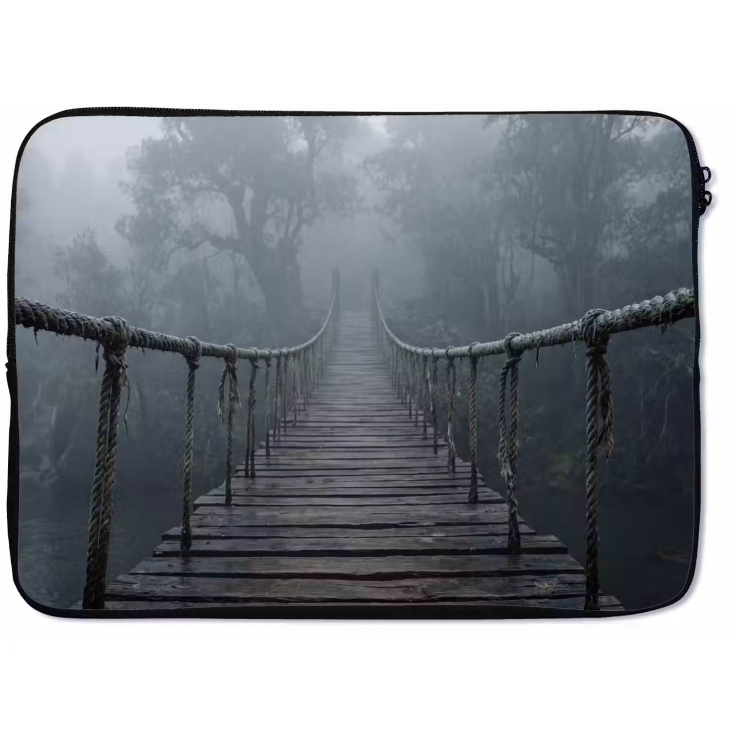 Brug - Jungle - Mist - Natuur laptophoes neopreen klein -zkaufland3dotto
