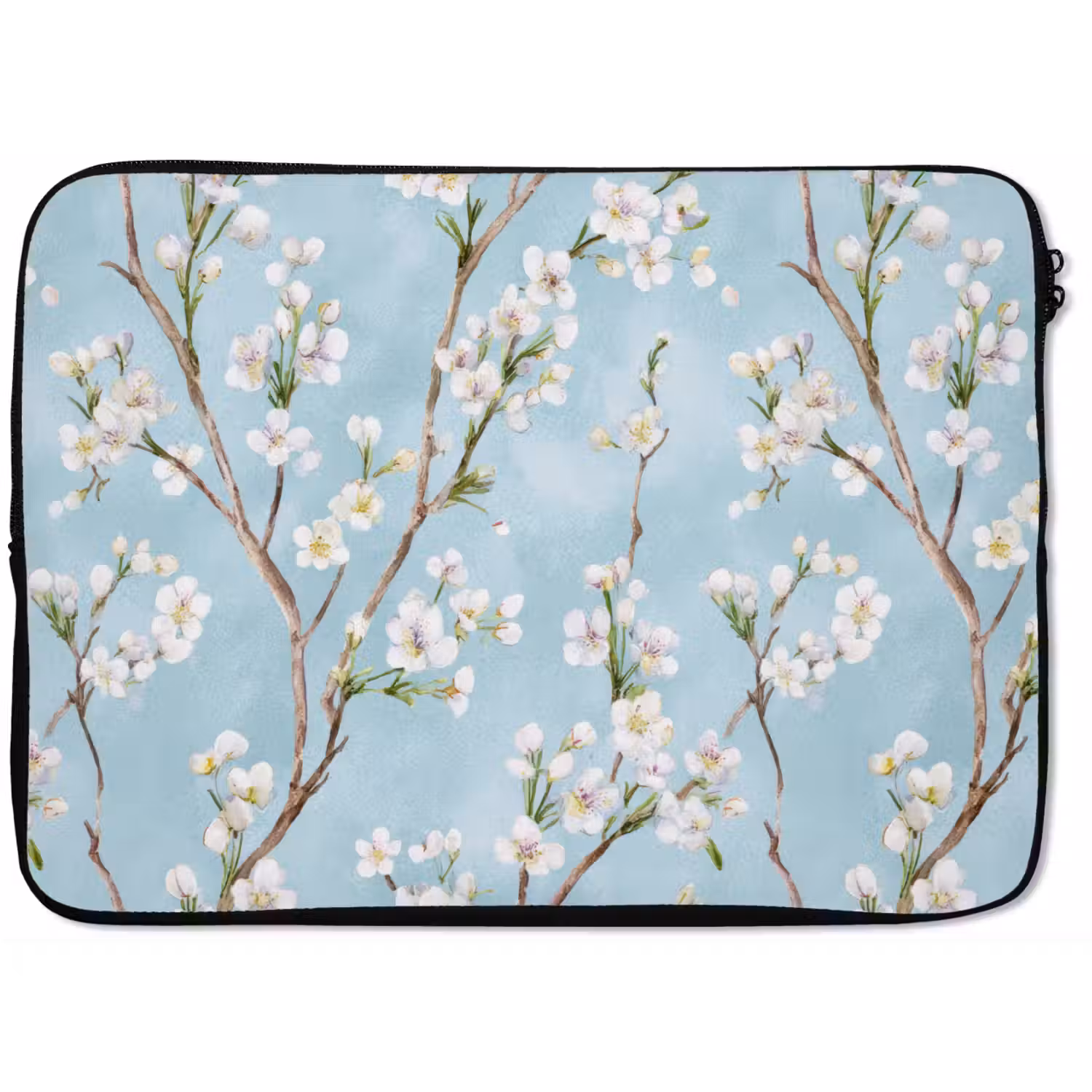 Kersenbloesem - Textuur - Blauw laptophoes neopreen klein 279 -zkaufland3dotto