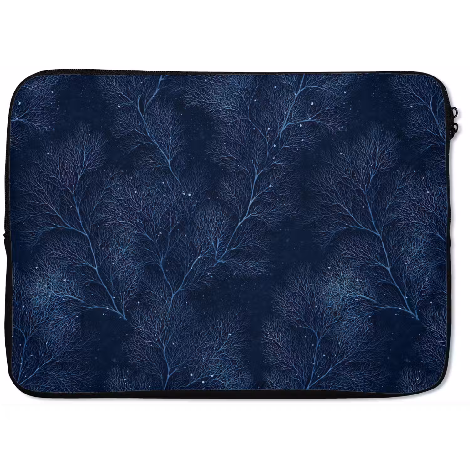 Koraal - Takken - Patroon - Nachtblauw laptophoes neopreen klein 279 -zkaufland3dotto
