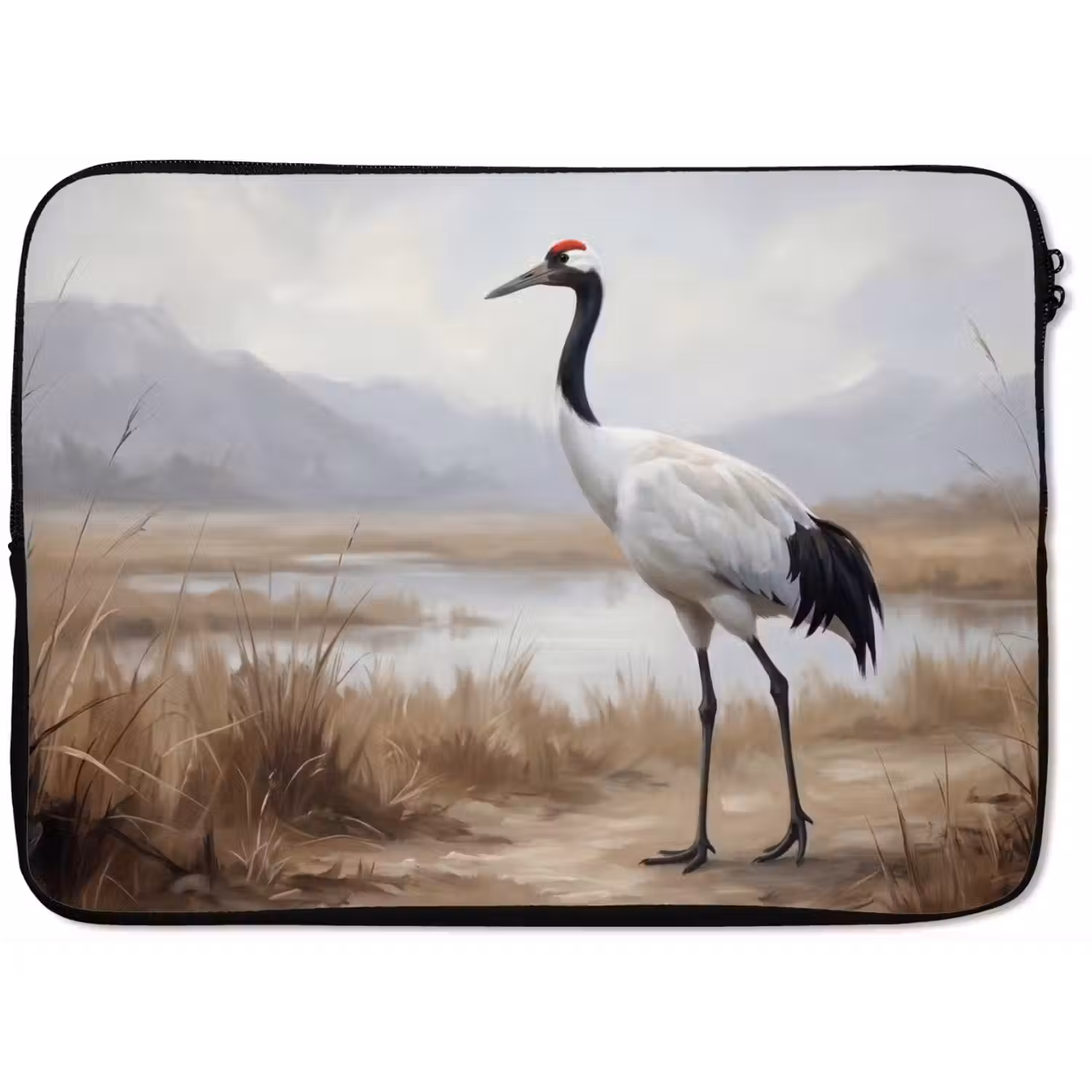 Kraanvogel - Natuur - Realistisch laptophoes neopreen klein -zkaufland3dotto