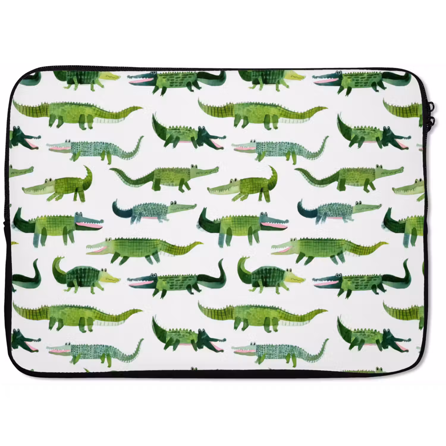 krokodillen - Speels - Groen laptophoes neopreen klein 279 -zkaufland3dotto